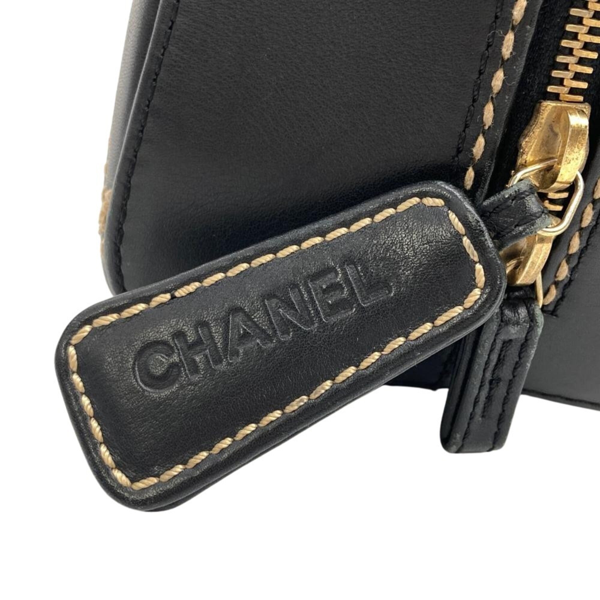 Chanel Black Boston Bag Handbag (Pre-Owned)