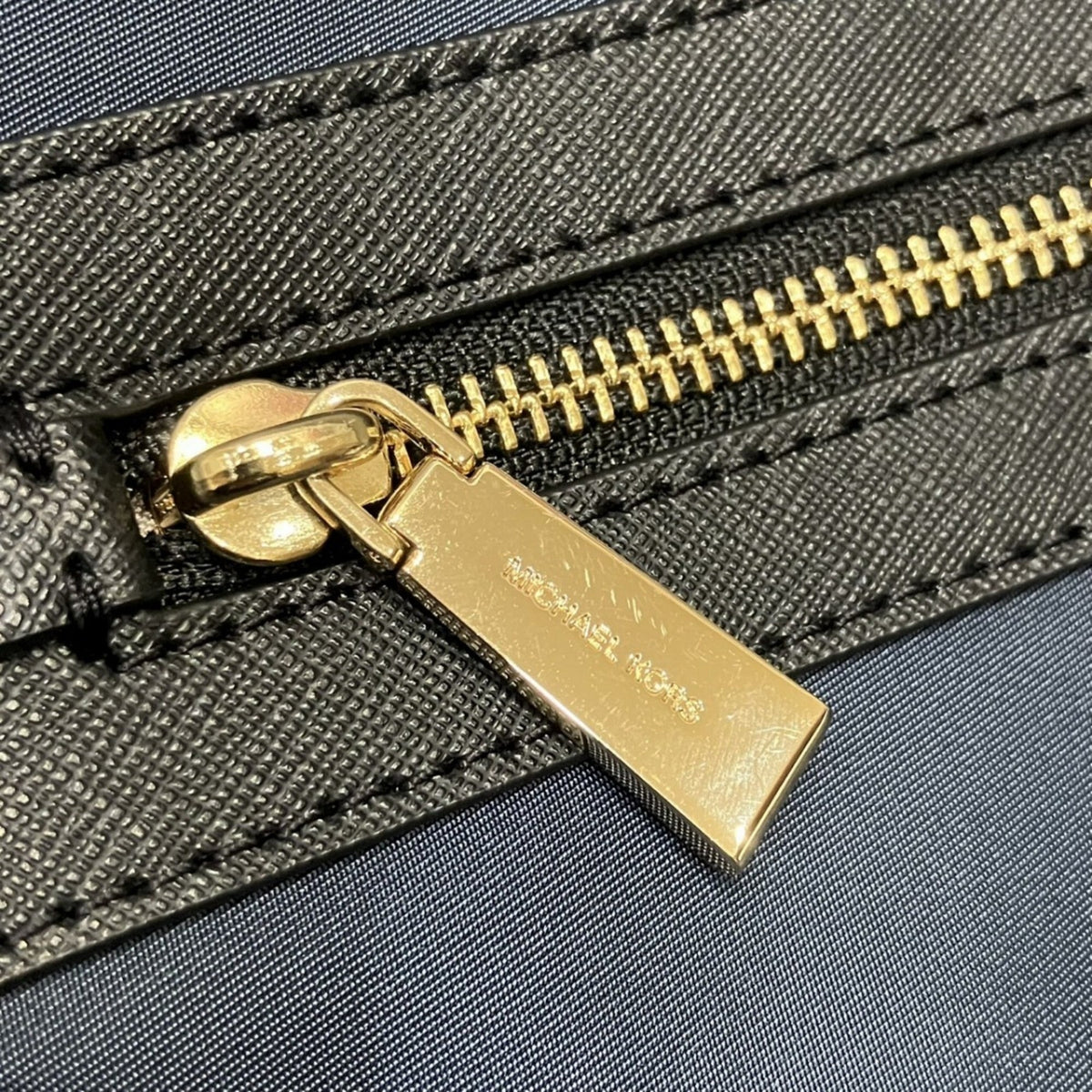 Michael Kors Navy Nylon Leather Shoulder Bag (Pre-Owned)