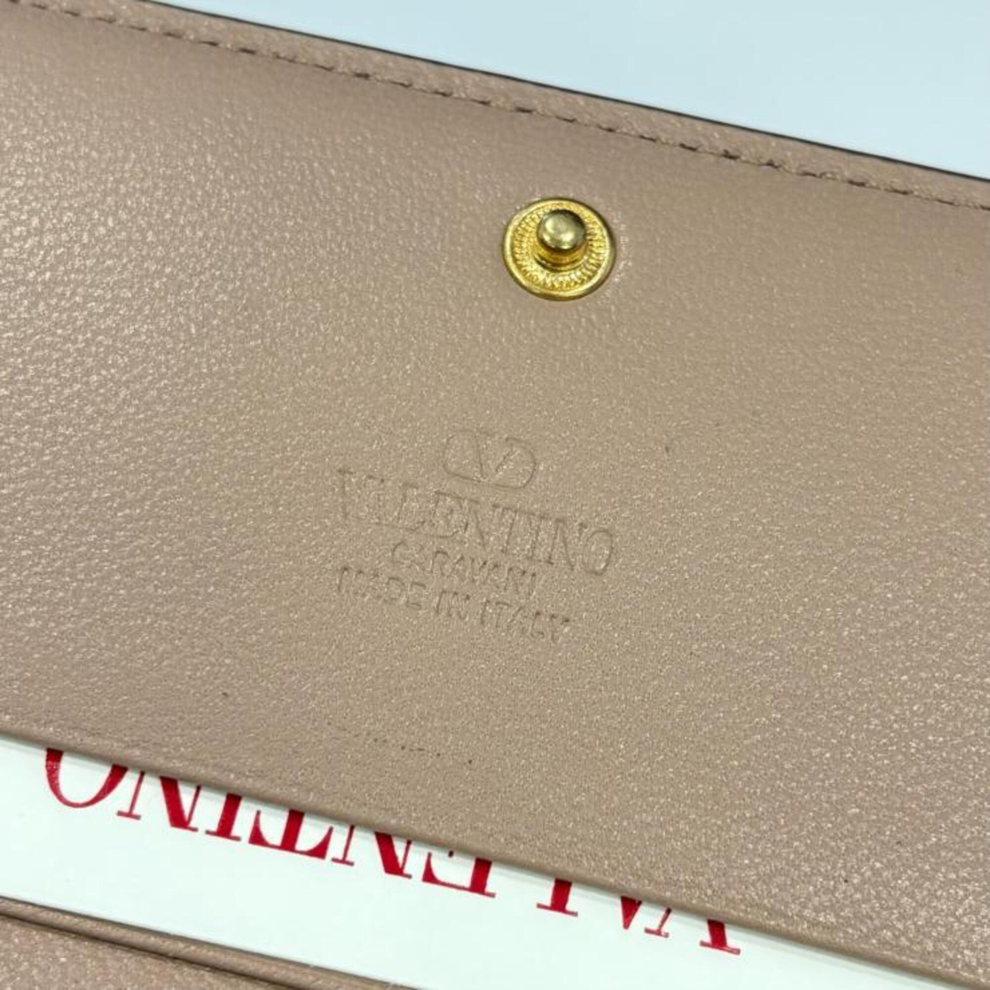 Valentino Beige Leather Wallet (Bi-Fold) (Pre-Owned)