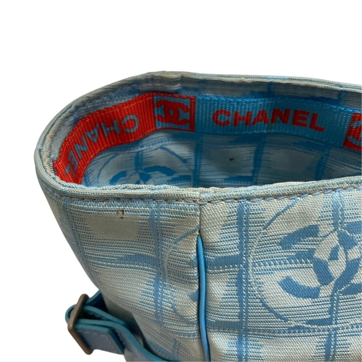 Chanel Blue New Travel Line Tote Bag (Pre-Owned)