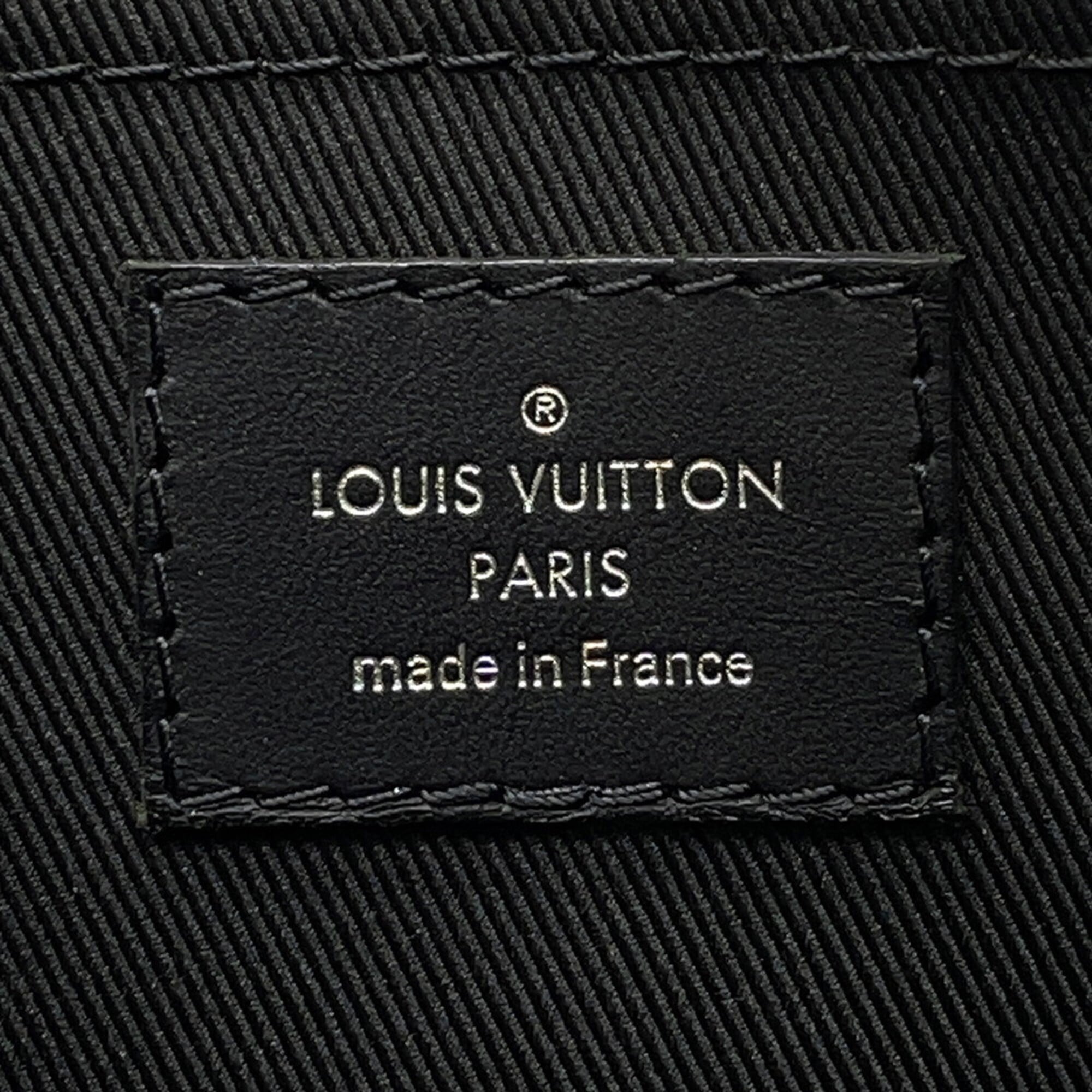 Louis Vuitton Monogram Macassar Black Noir Clutch Bag Handbag (Pre-Owned)