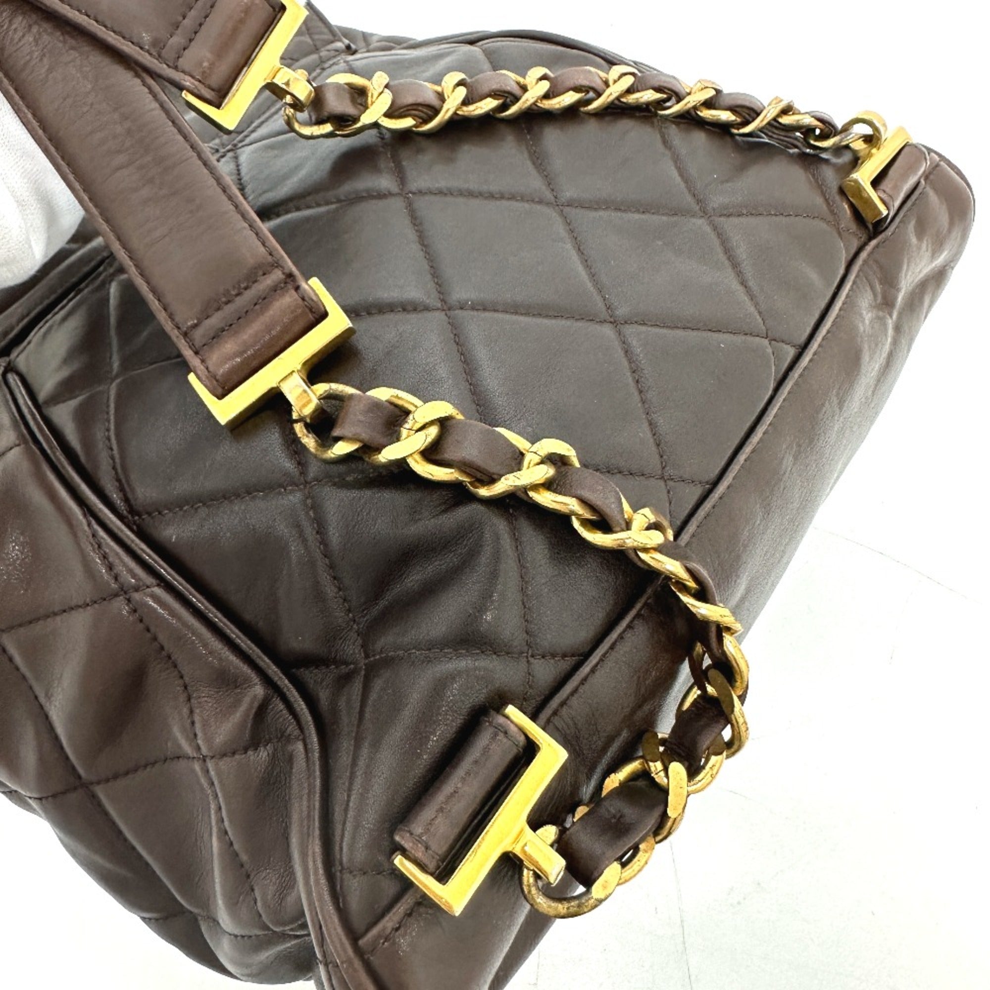 Chanel Brown Leather Backpack (Pre-Owned)