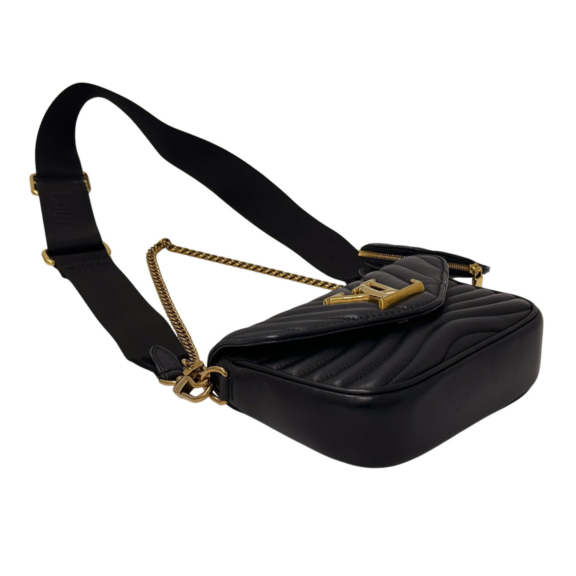 Louis Vuitton Black Noir Handbag Pouch Shoulder Bag (Pre-Owned)