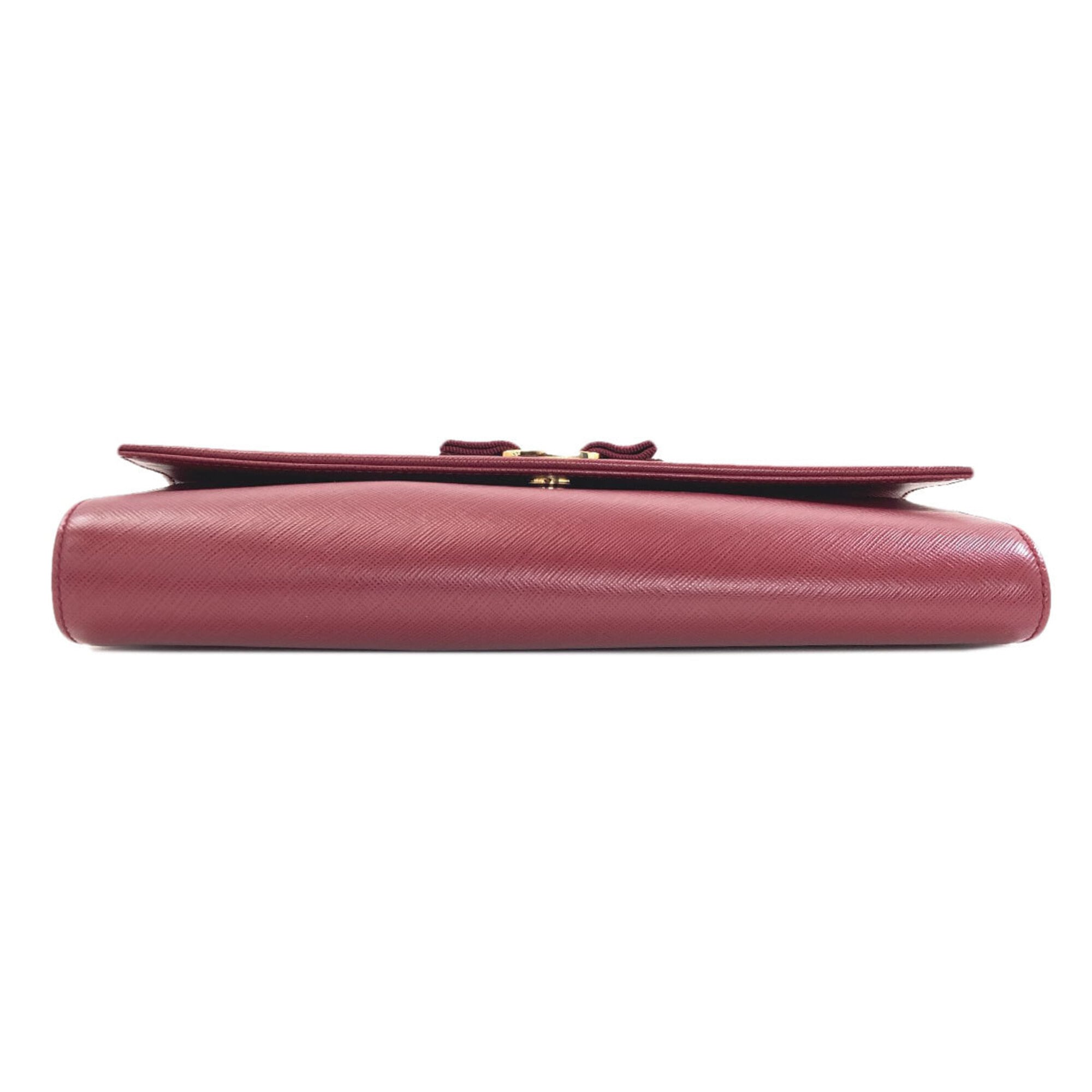 Salvatore Ferragamo Red Color Leather Shoulder Bag (Pre-Owned)