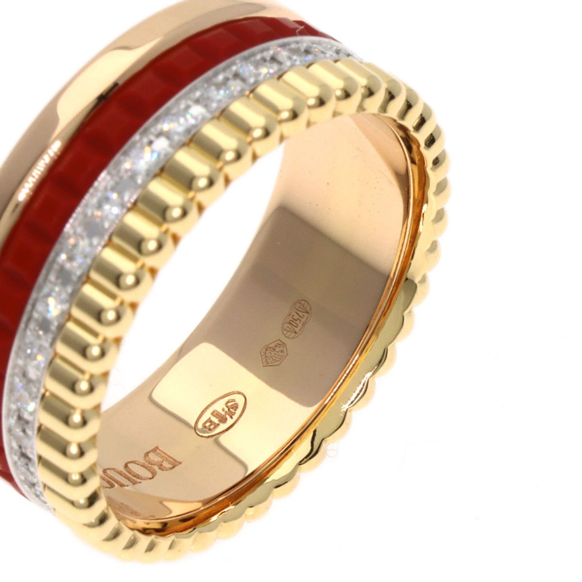 Boucheron Pink Gold Red Color Pink Gold (18K) Band Ring (Pre-Owned)