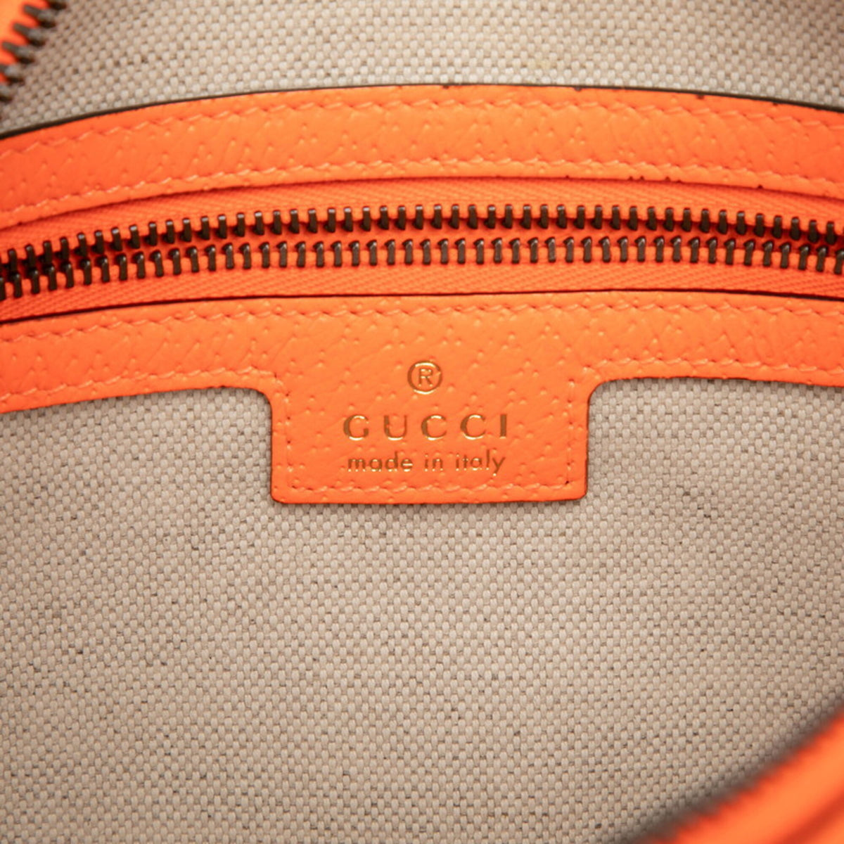Gucci Beige Orange Pvc Leather Shoulder Bag (Pre-Owned)