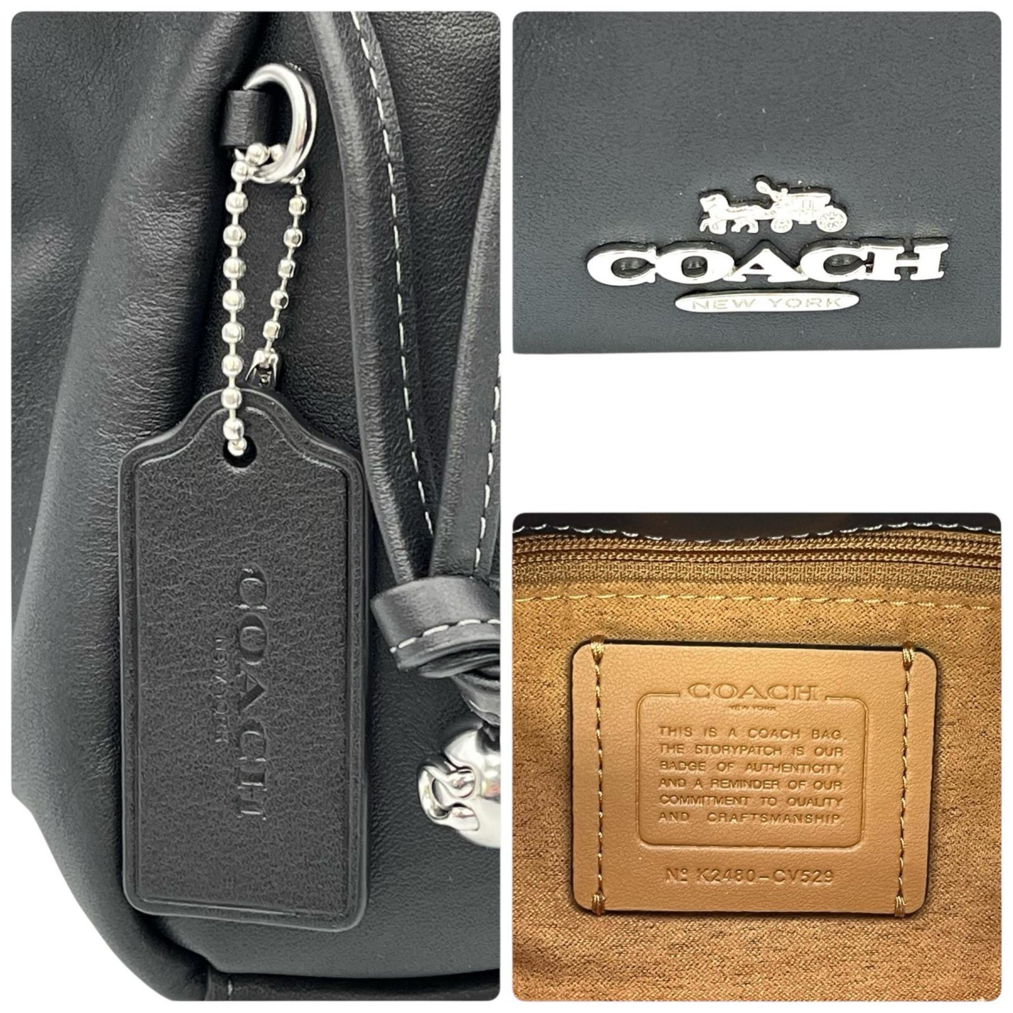 Coach Black Leather Shoulder Bag (Pre-Owned)
