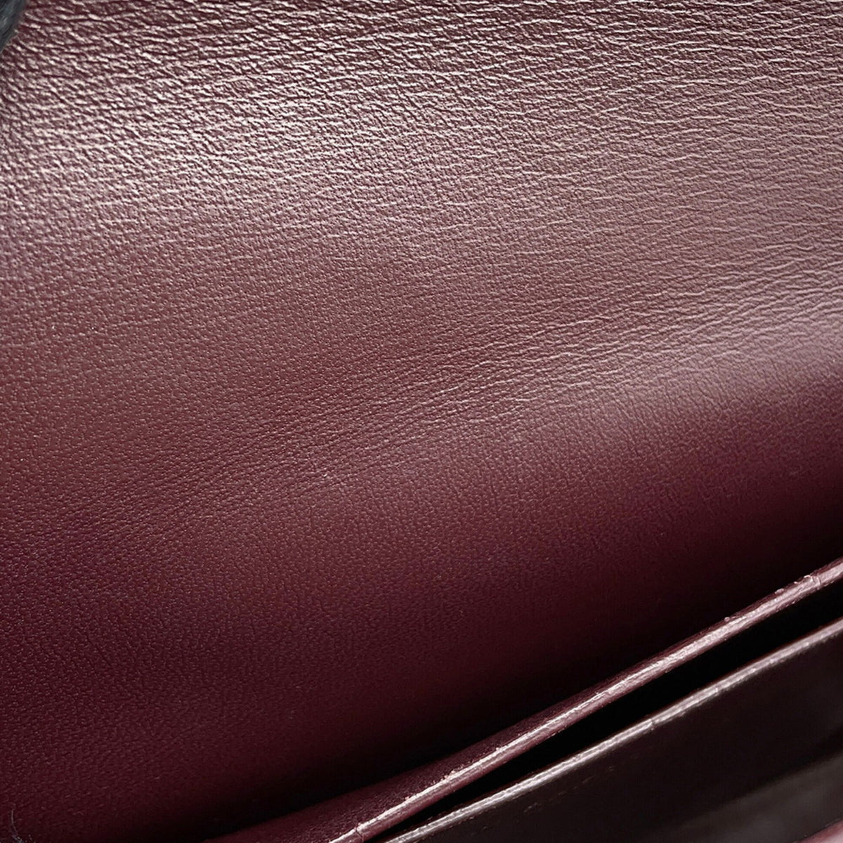 Burberry Bordeaux Red Color Leather Shoulder Bag (Pre-Owned)