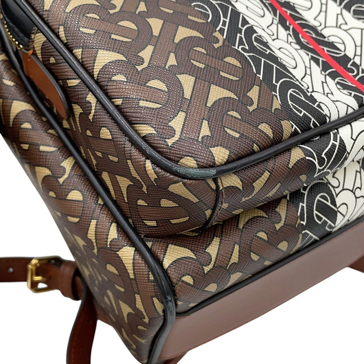 Burberry Brown Multi-Color Pvc Leather Backpack (Pre-Owned)