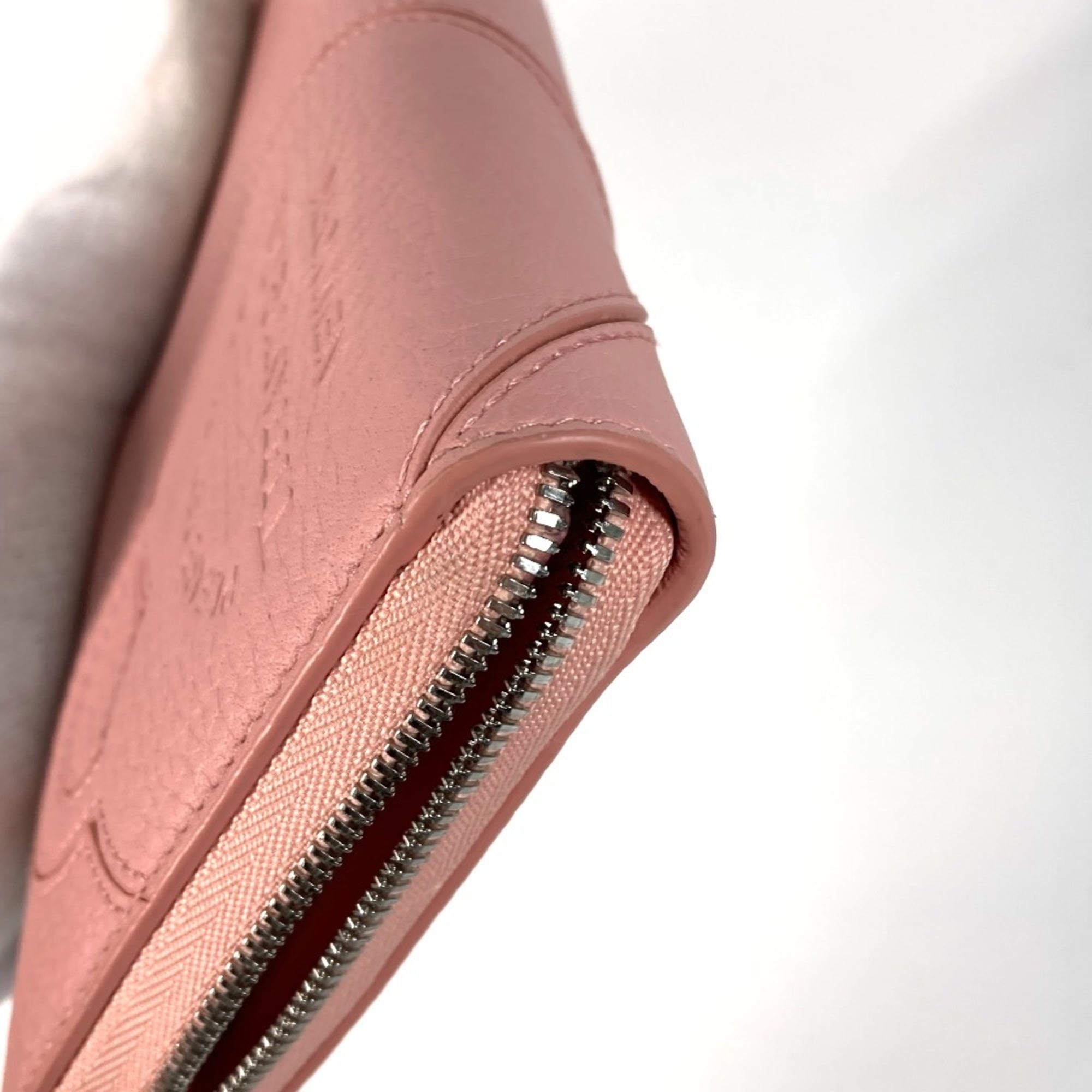 Tiffany Pink Leather Long Wallet (Bi-Fold) (Pre-Owned)