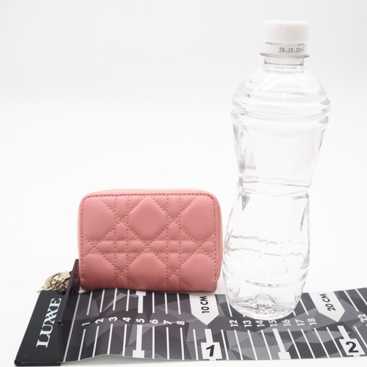 Christian Dior Cannage/Lady Dior Pink Leather Coin Purse/Coin Case (Pre-Owned)
