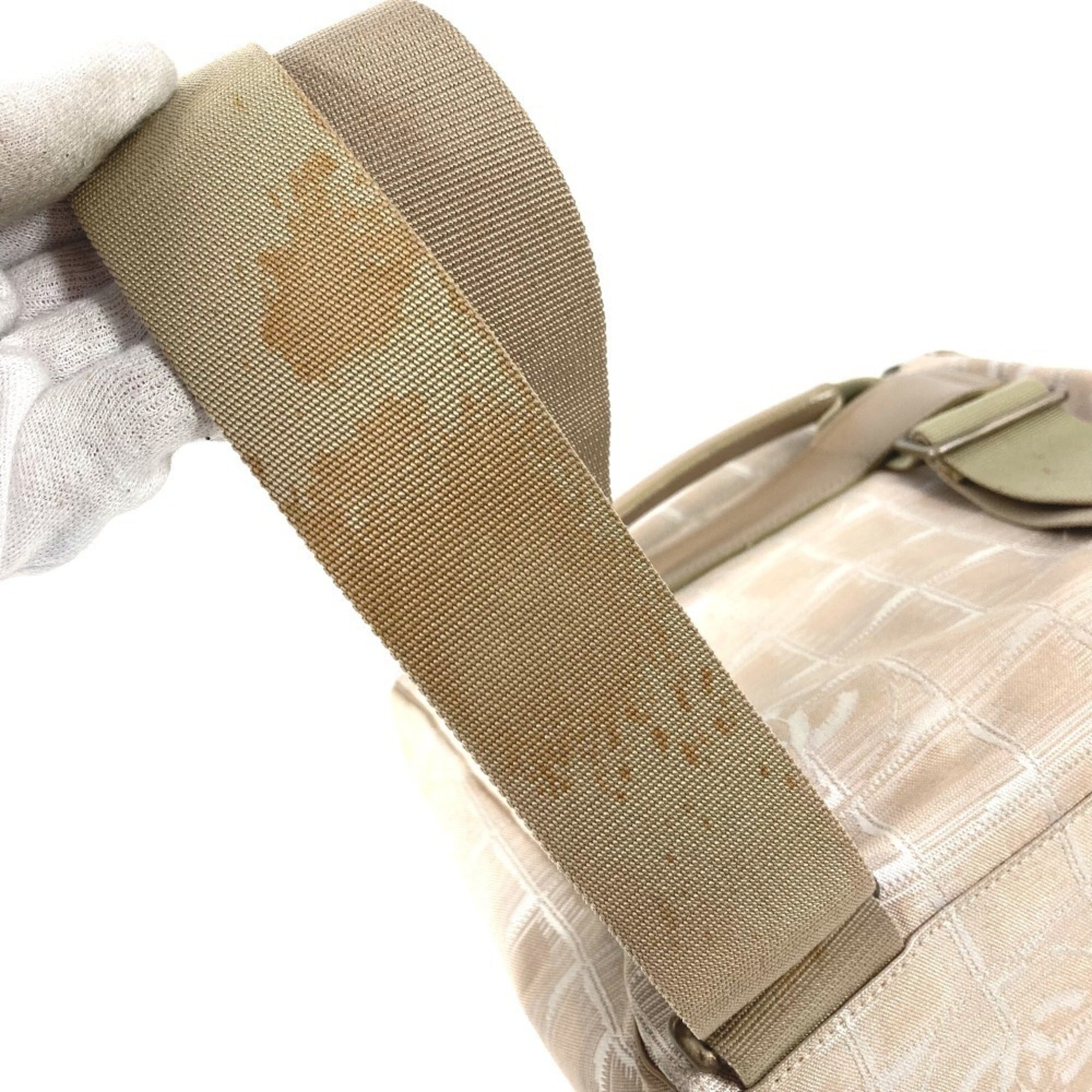 Chanel New Travel Line Beige Nylon Leather Backpack (Pre-Owned)