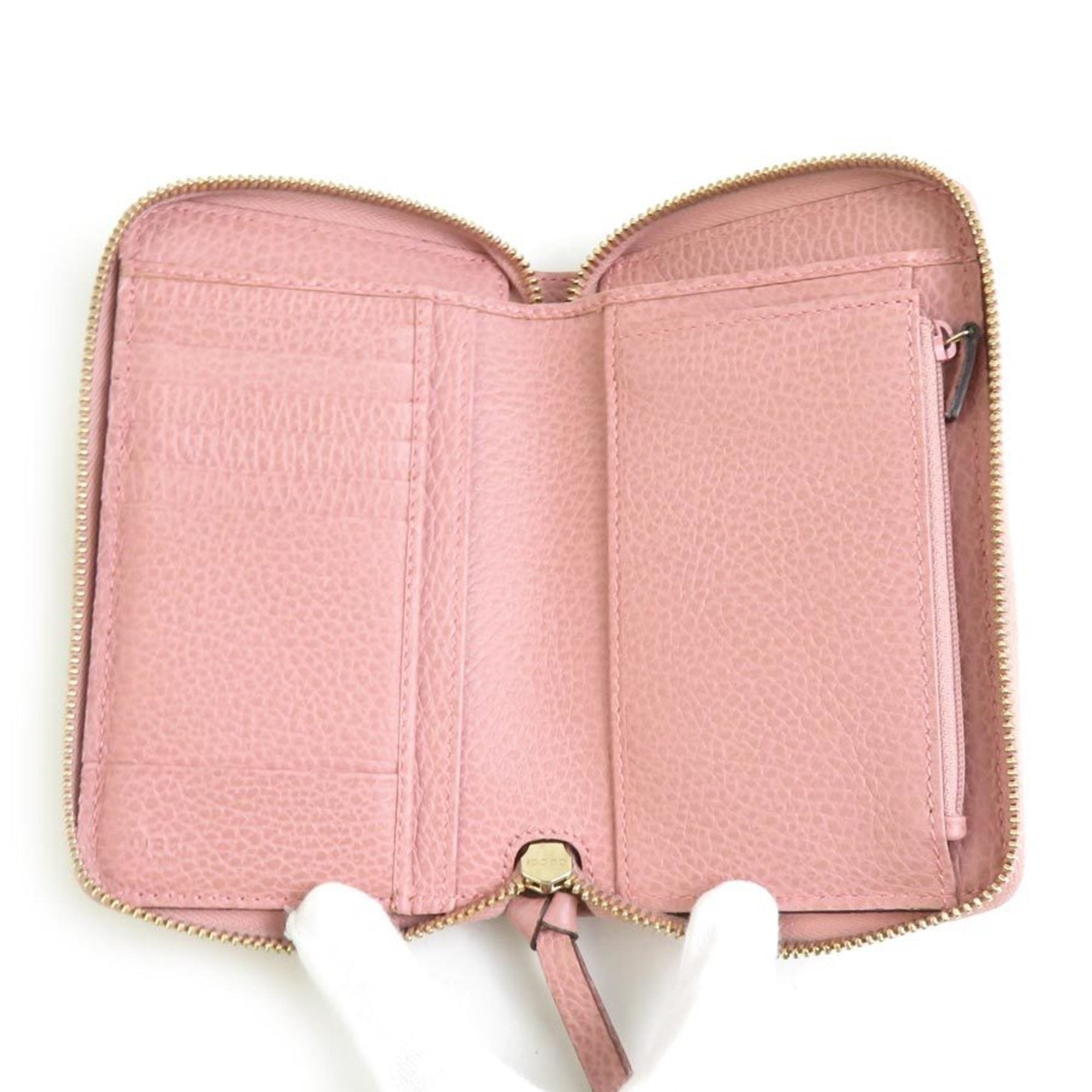 Gucci Pink Leather Wallet (Bi-Fold) (Pre-Owned)