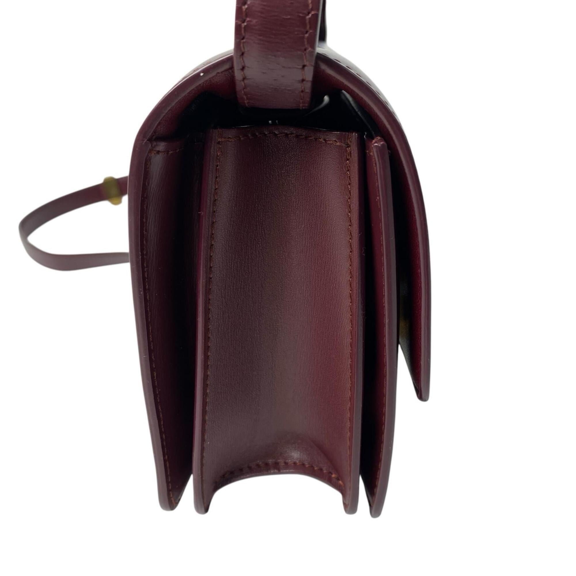 Celine Bordeaux Leather Shoulder Bag (Pre-Owned)