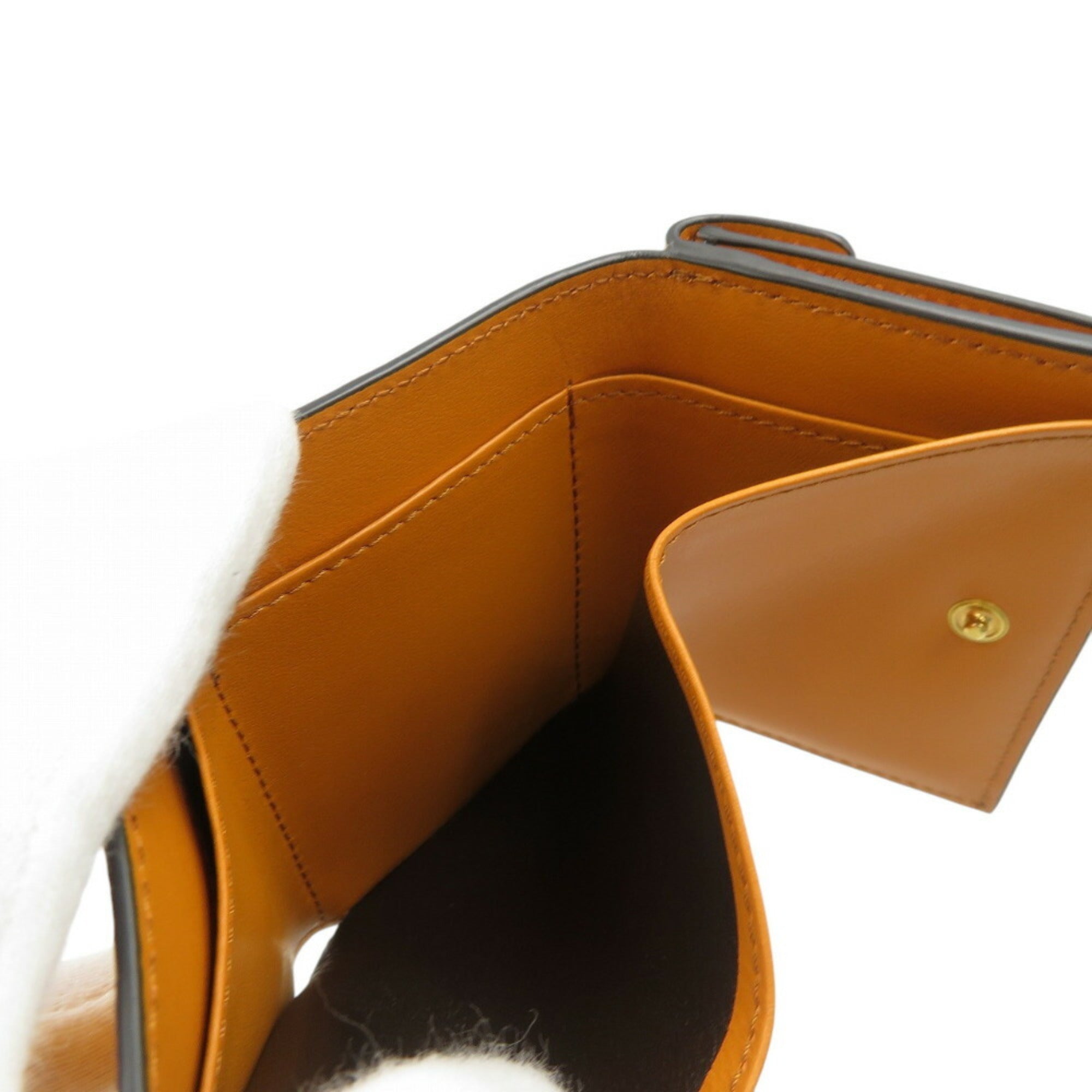 Fendi Yellow Leather Wallet (Tri-Fold) (Pre-Owned)
