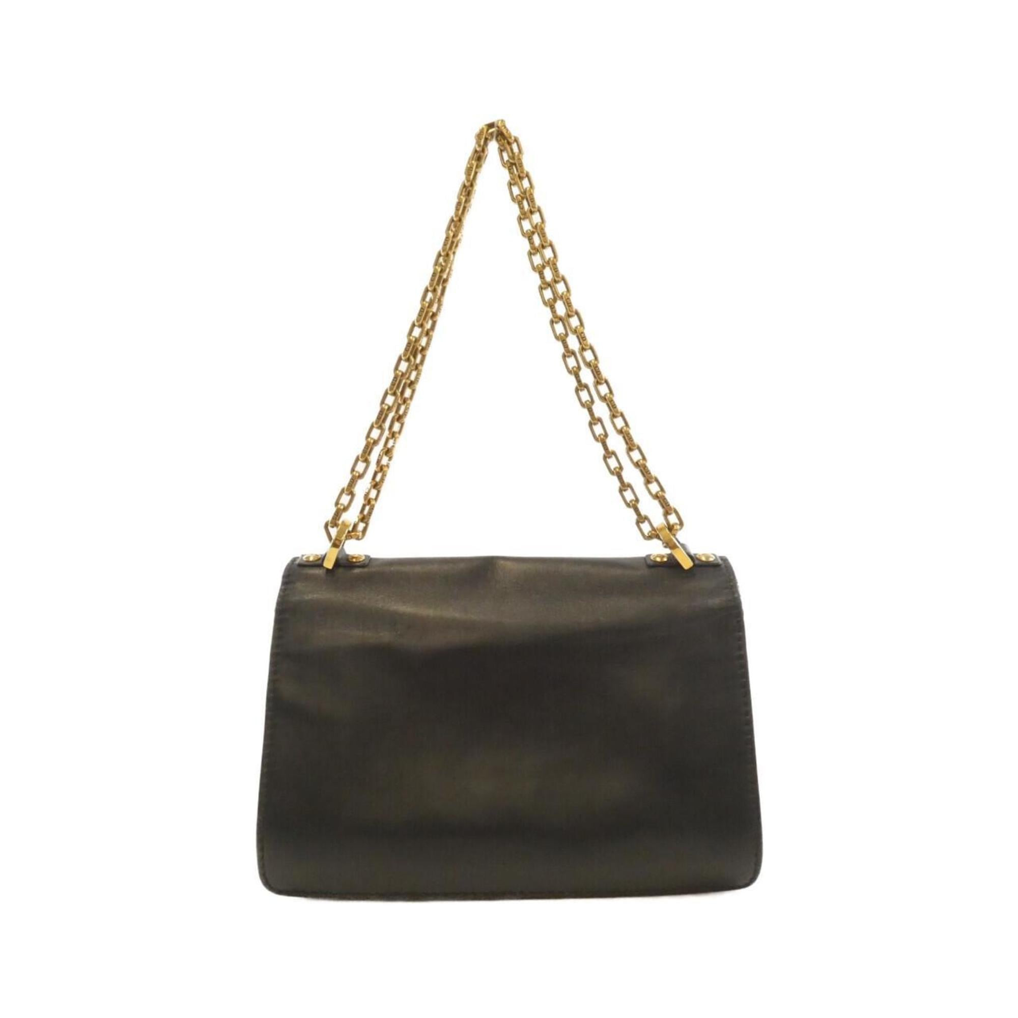 Christian Dior Black Leather Shoulder Bag (Pre-Owned)