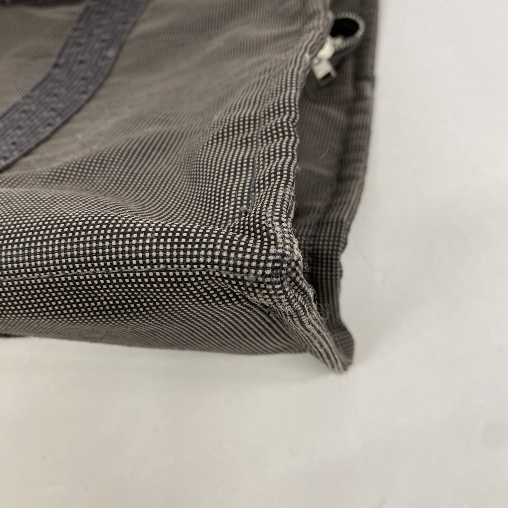 Hermes Gray Canvas Tote Bag (Pre-Owned)
