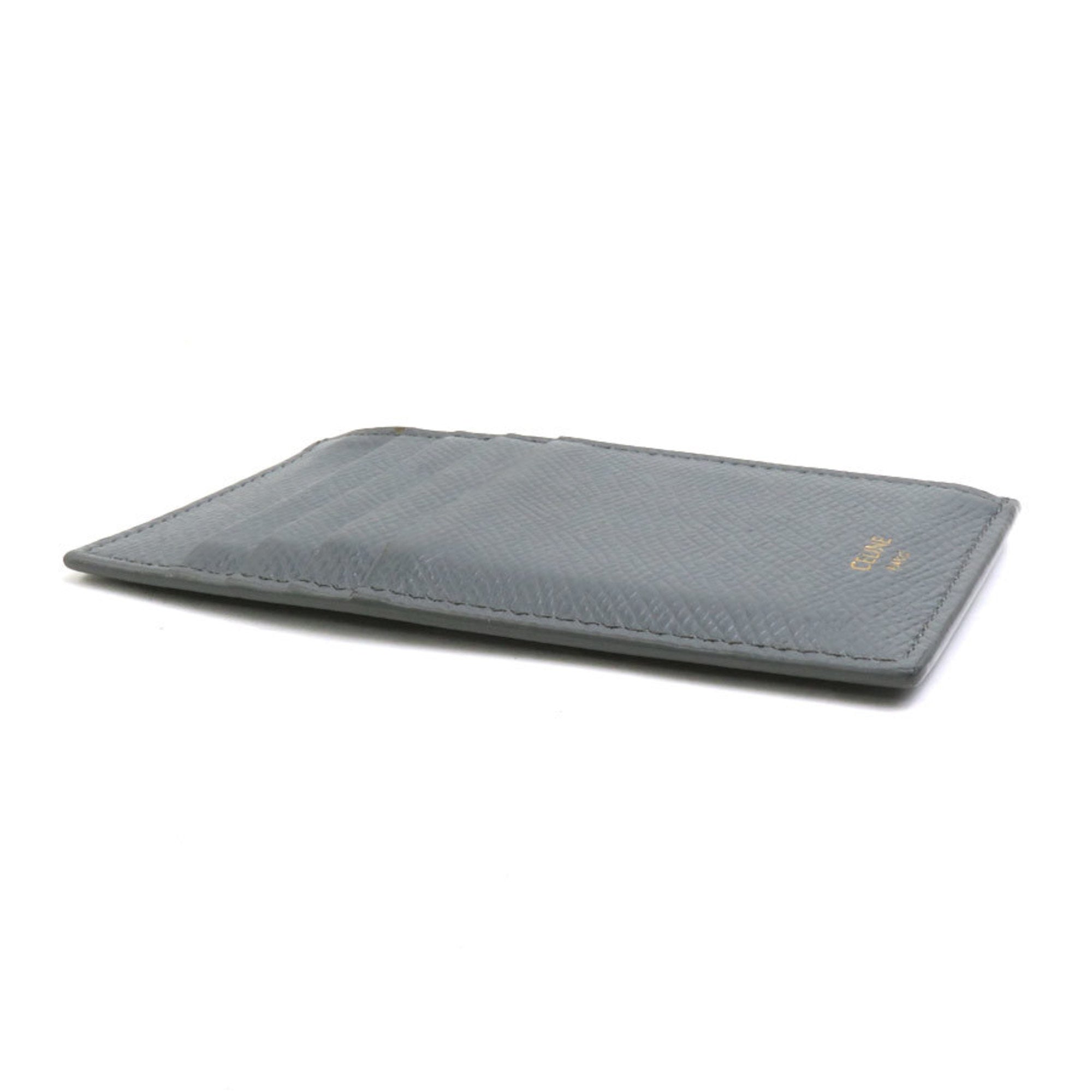 Celine Gray Leather Coin Purse/Coin Case (Pre-Owned)