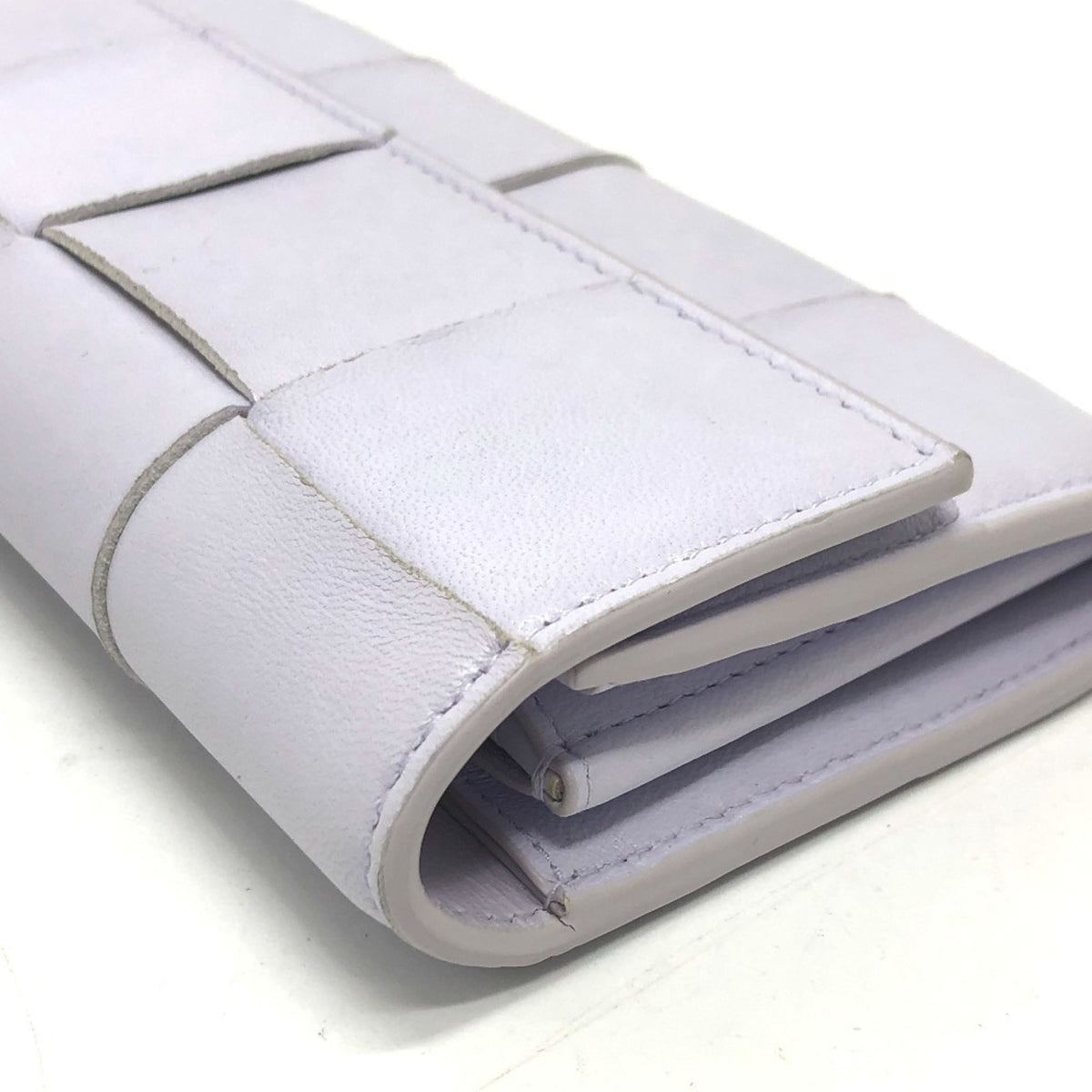 Bottega Veneta Purple Leather Long Wallet (Bi-Fold) (Pre-Owned)