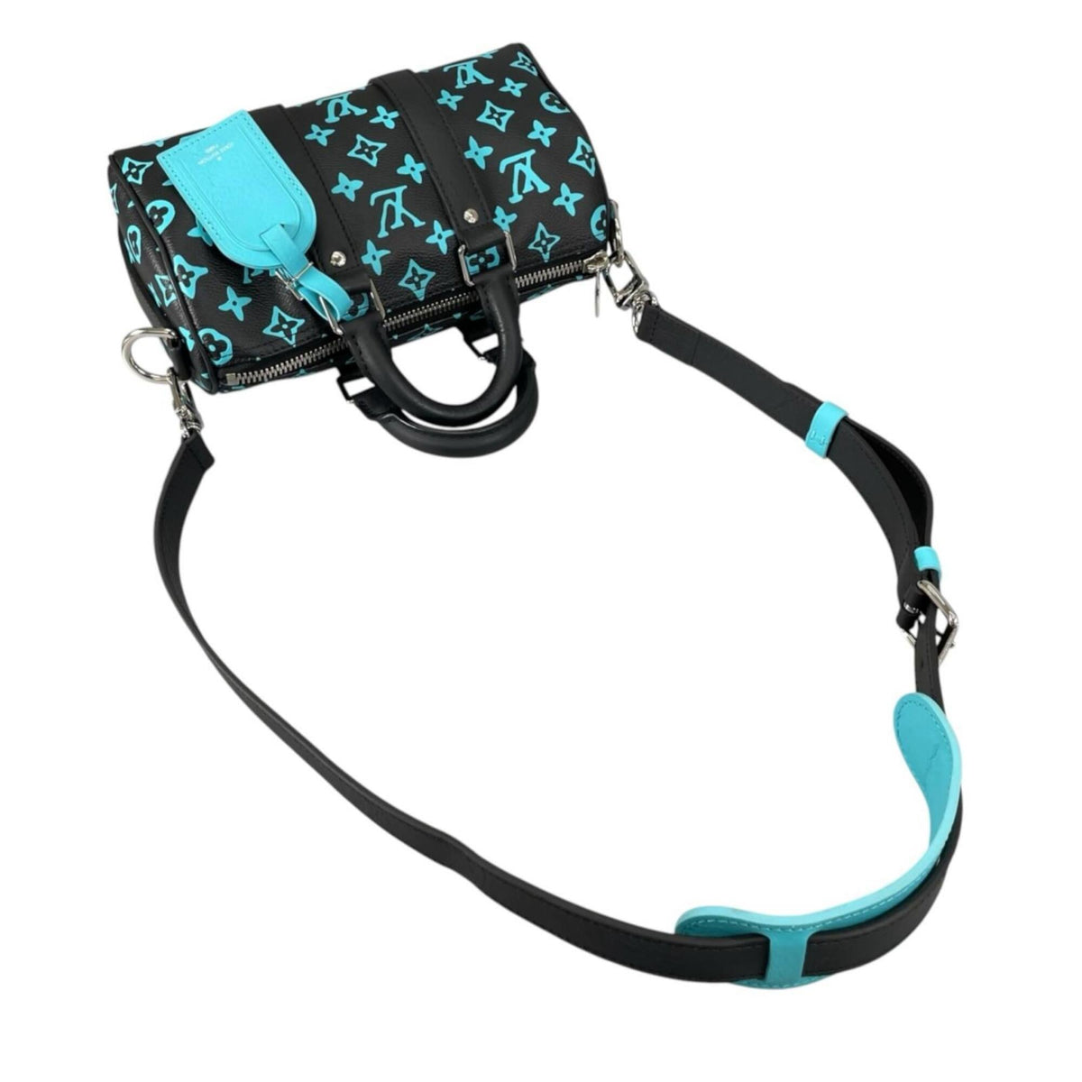 Louis Vuitton Black Blue Handbag Shoulder Bag (Pre-Owned)