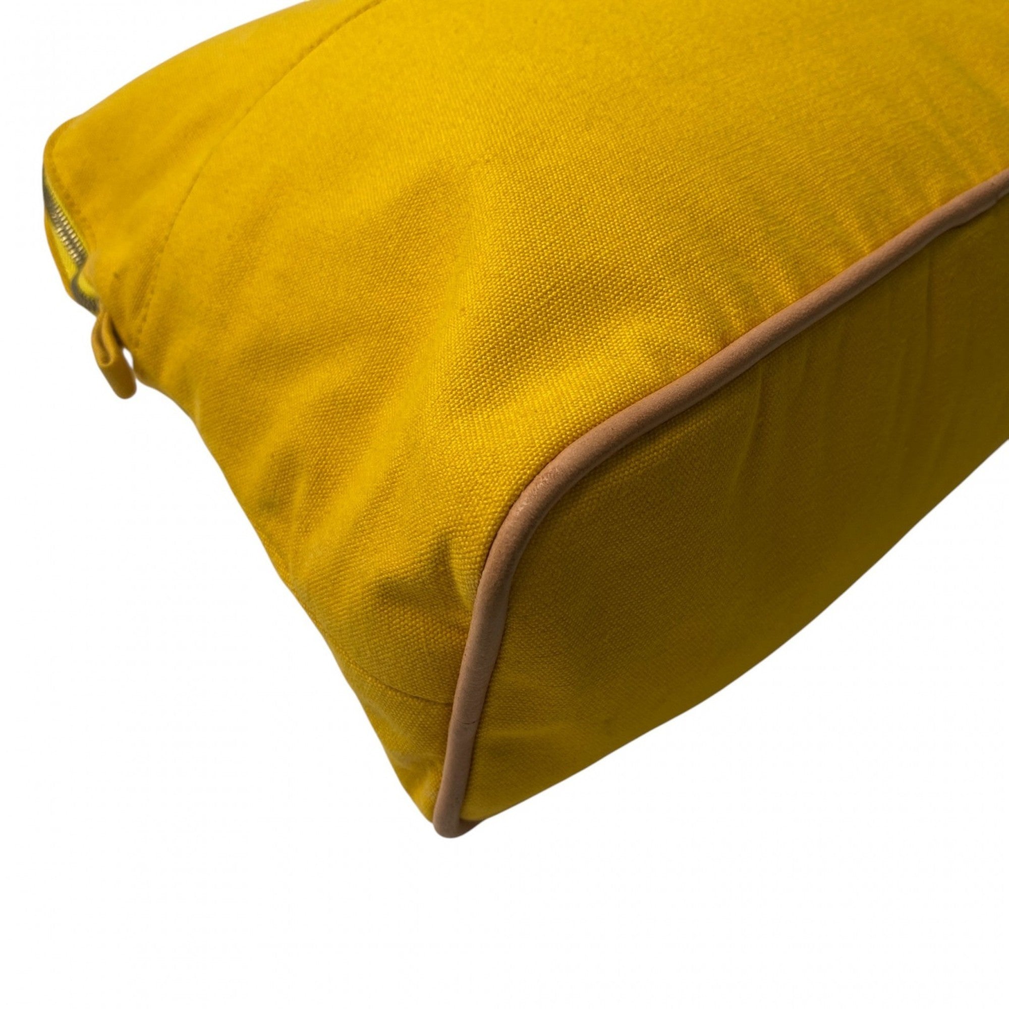 Hermes Yellow Canvas Pouch (Pre-Owned)