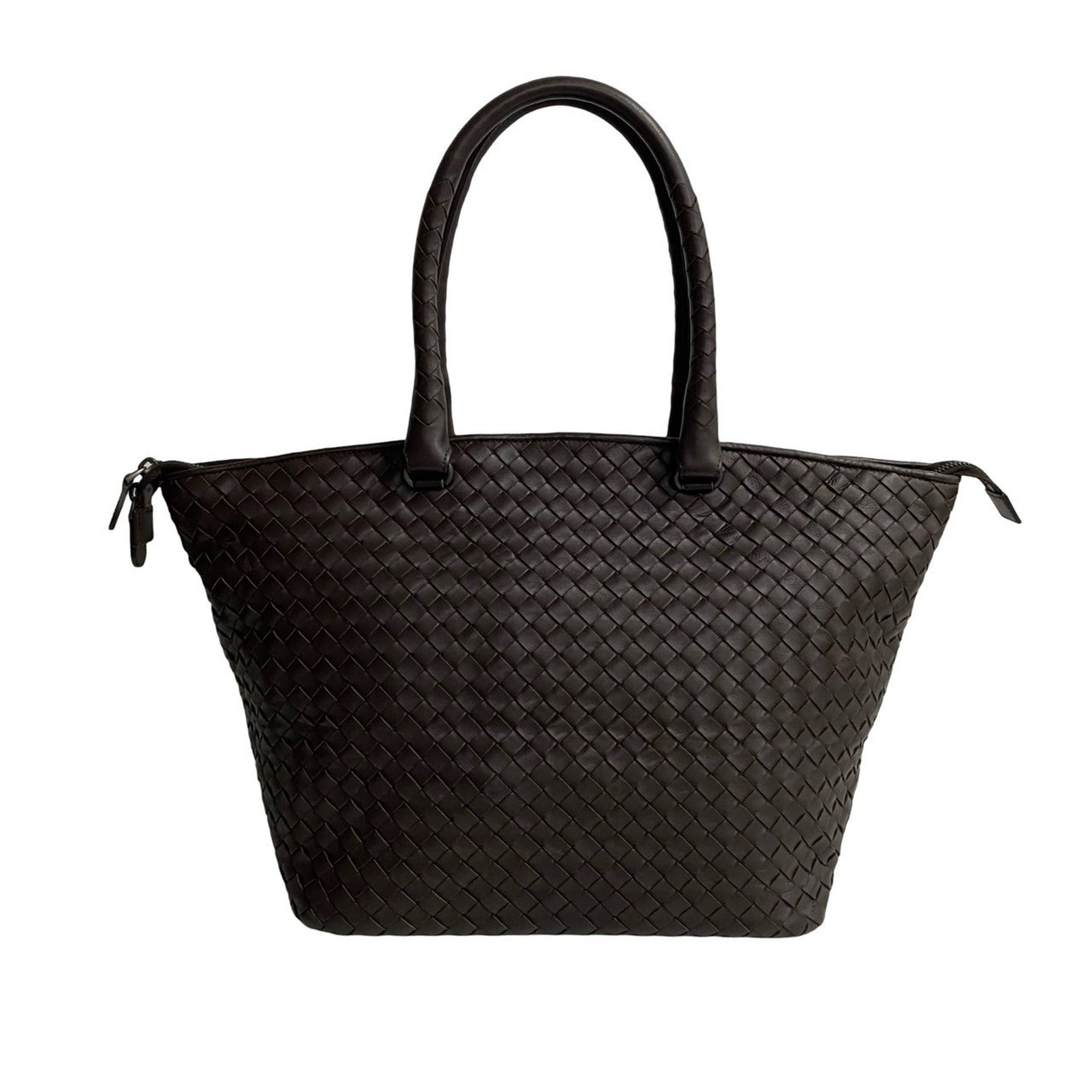 Bottega Veneta Brown Leather Handbag Tote Bag (Pre-Owned)
