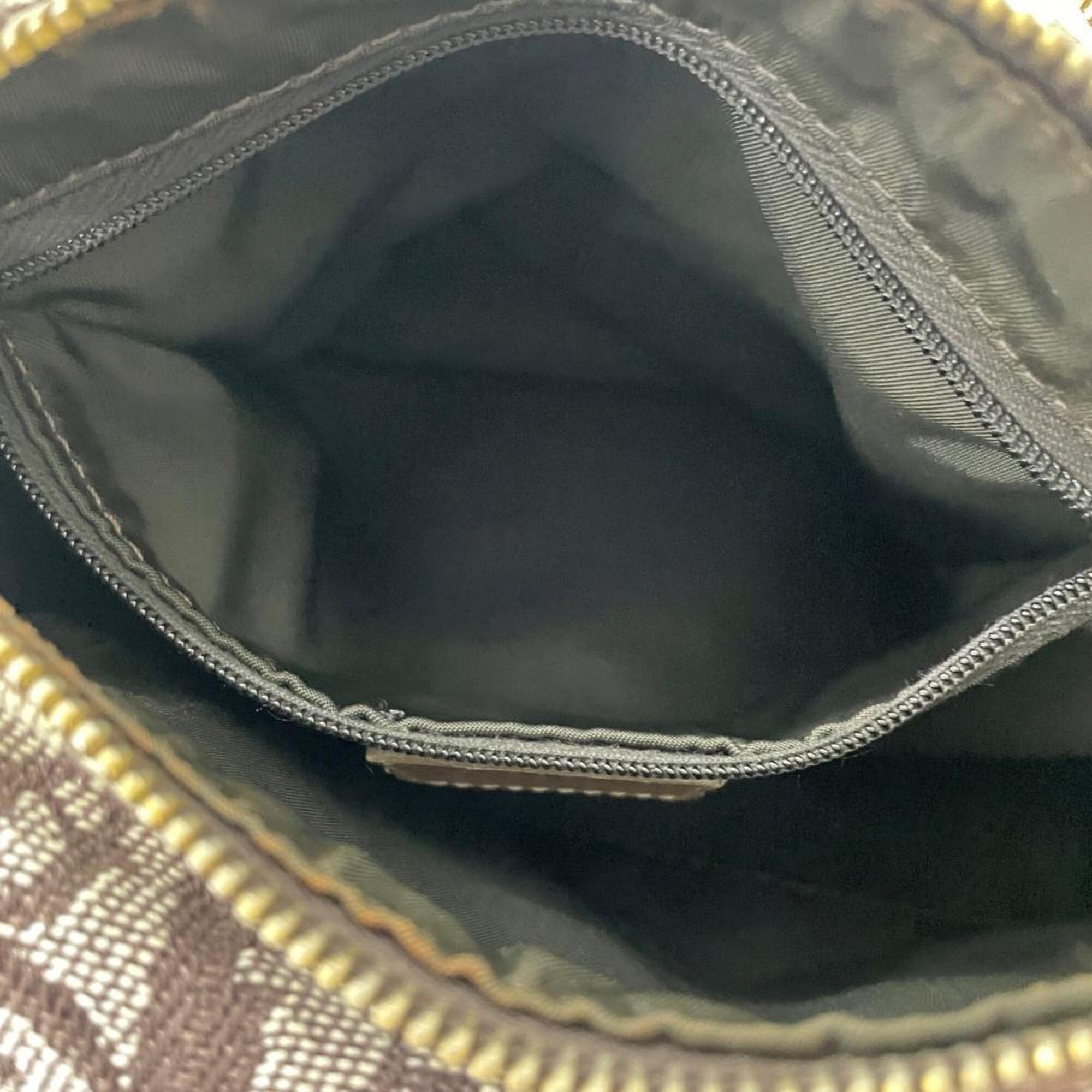 Christian Dior Trotter Brown Canvas Handbag (Pre-Owned)