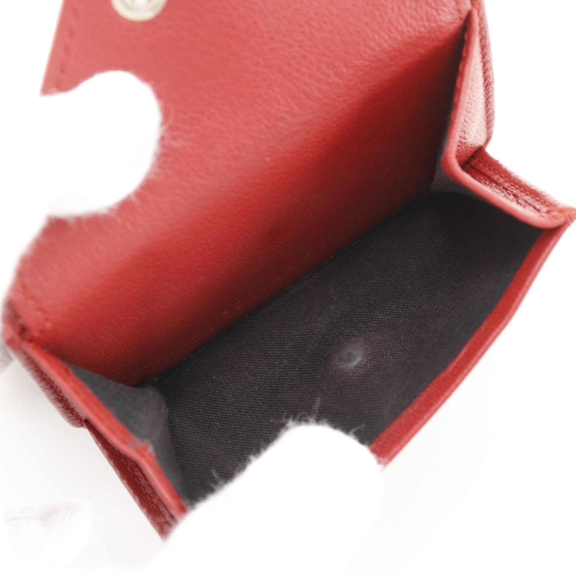 Balenciaga Red Color Leather Wallet (Tri-Fold) (Pre-Owned)