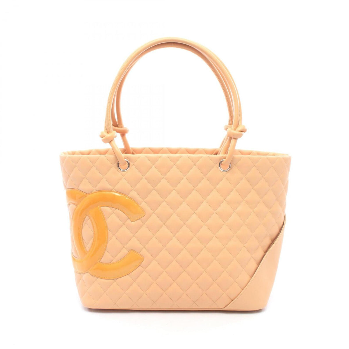 Chanel Beige Cambon Ligne Handbag Tote Bag (Pre-Owned)