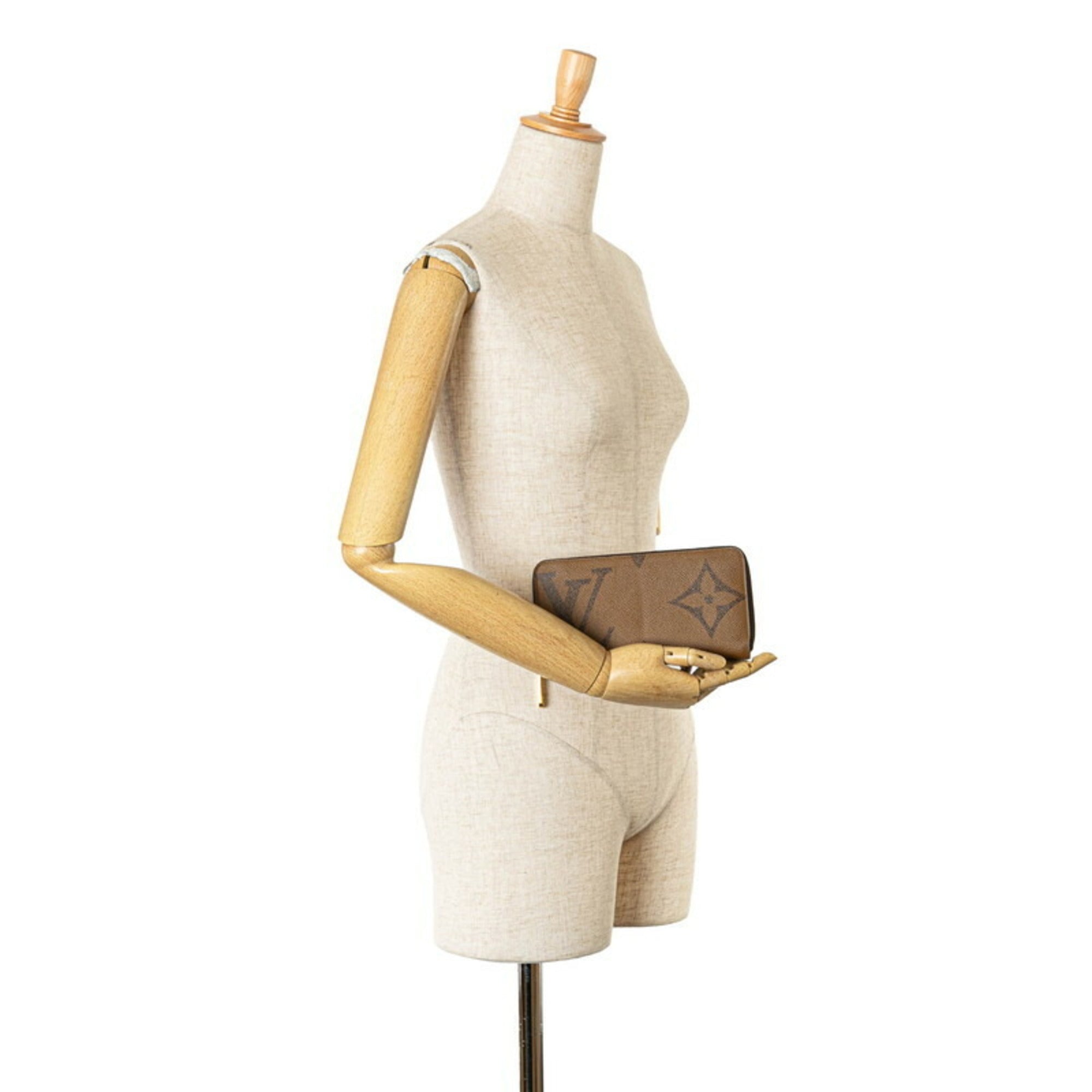 Louis Vuitton Brown Pvc Leather Long Wallet (Bi-Fold) (Pre-Owned)