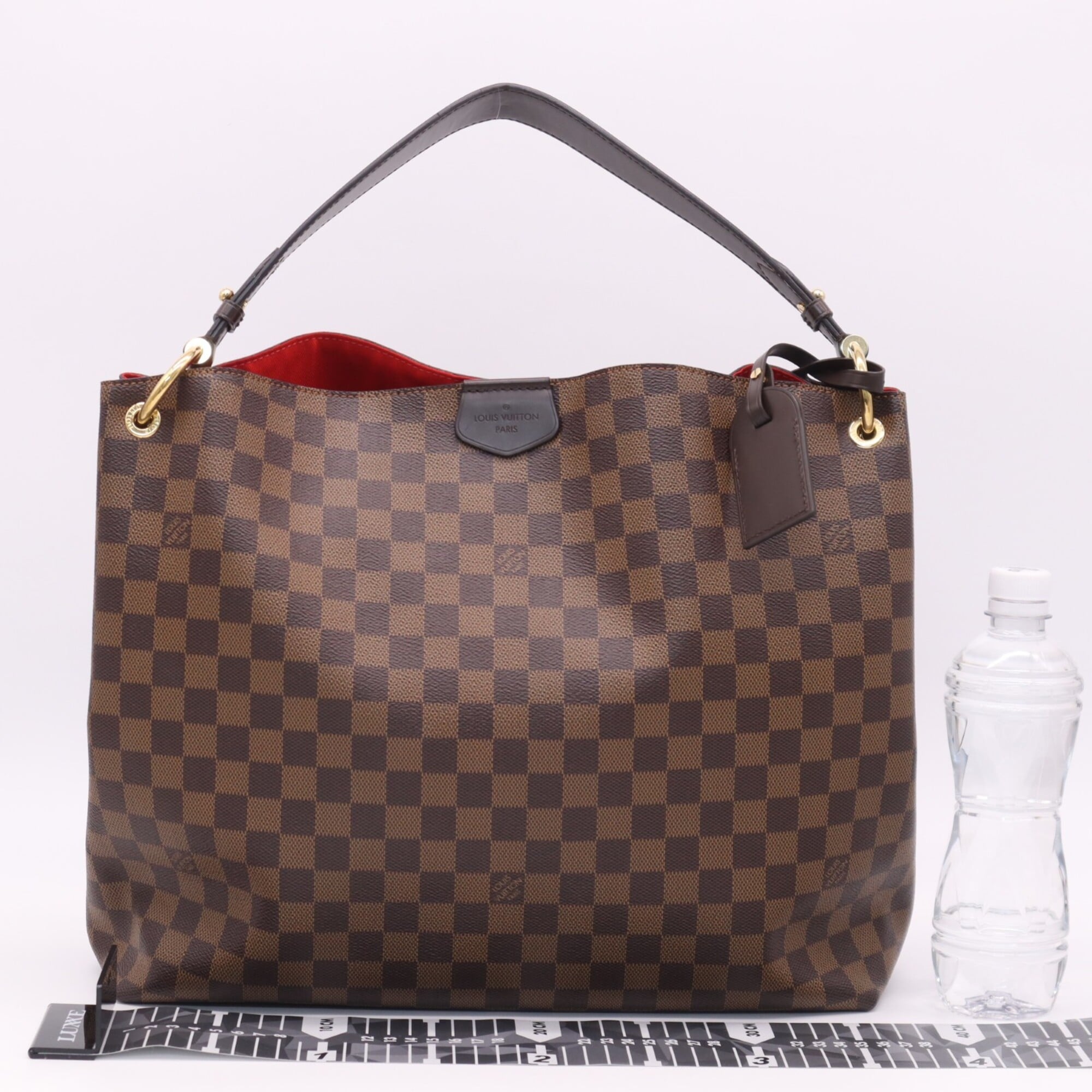 Louis Vuitton Beige Brown Coated Canvas Leather Handbag (Pre-Owned)