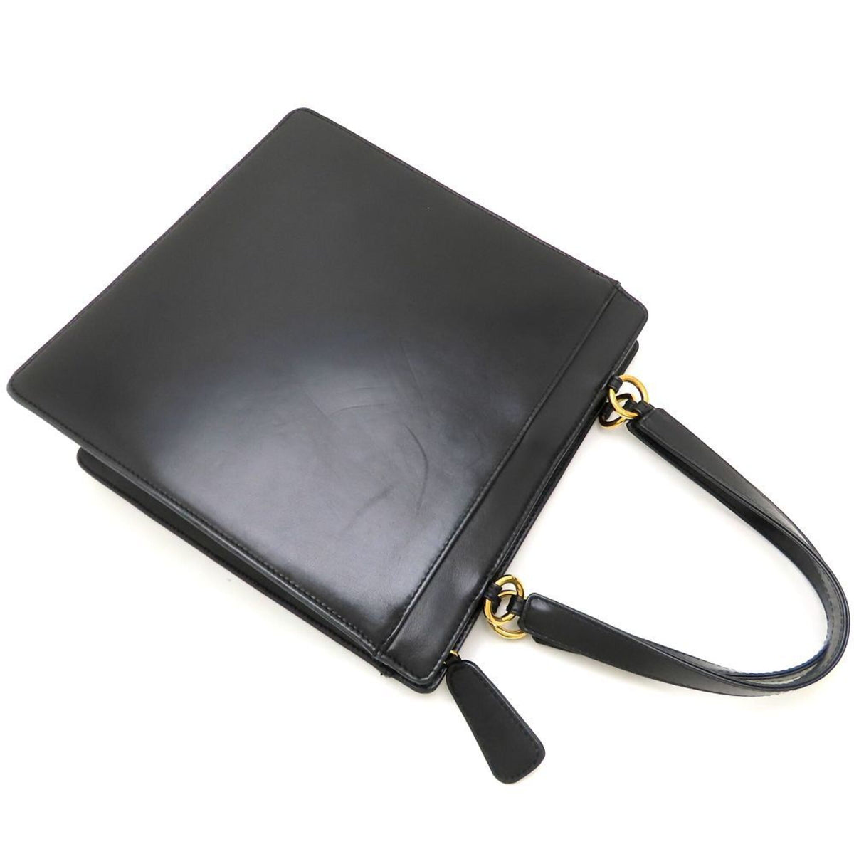 Chanel Black Leather Handbag Tote Bag (Pre-Owned)