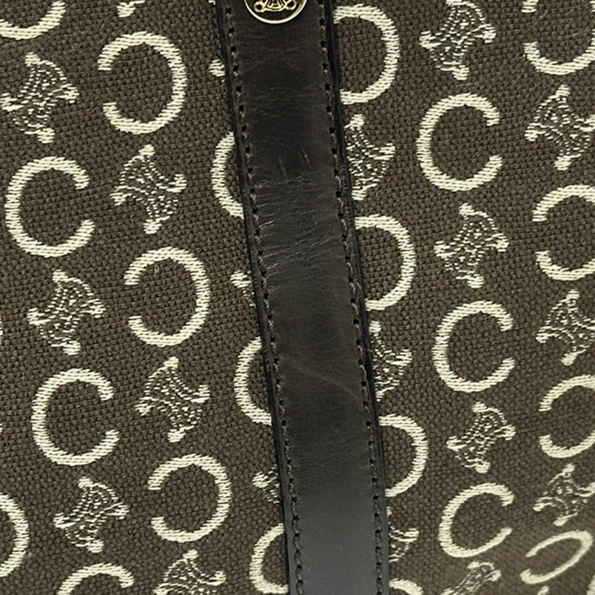 Celine Brown Canvas Handbag (Pre-Owned)