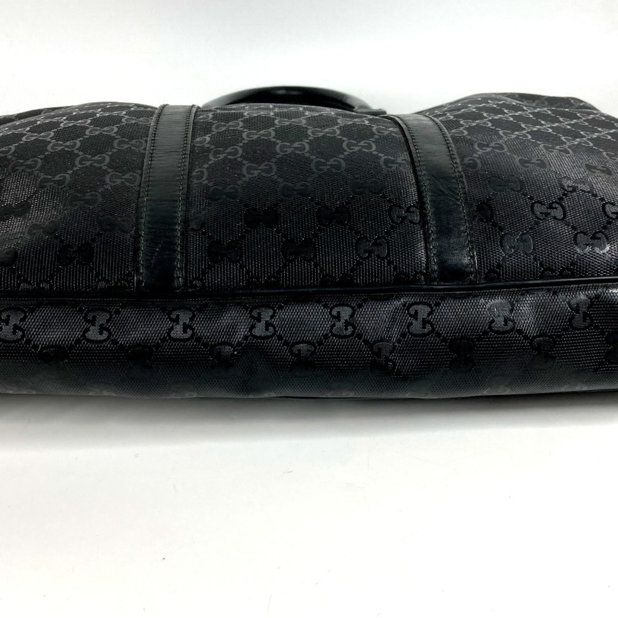 Gucci Black Gg Imprimé Handbag Tote Bag (Pre-Owned)