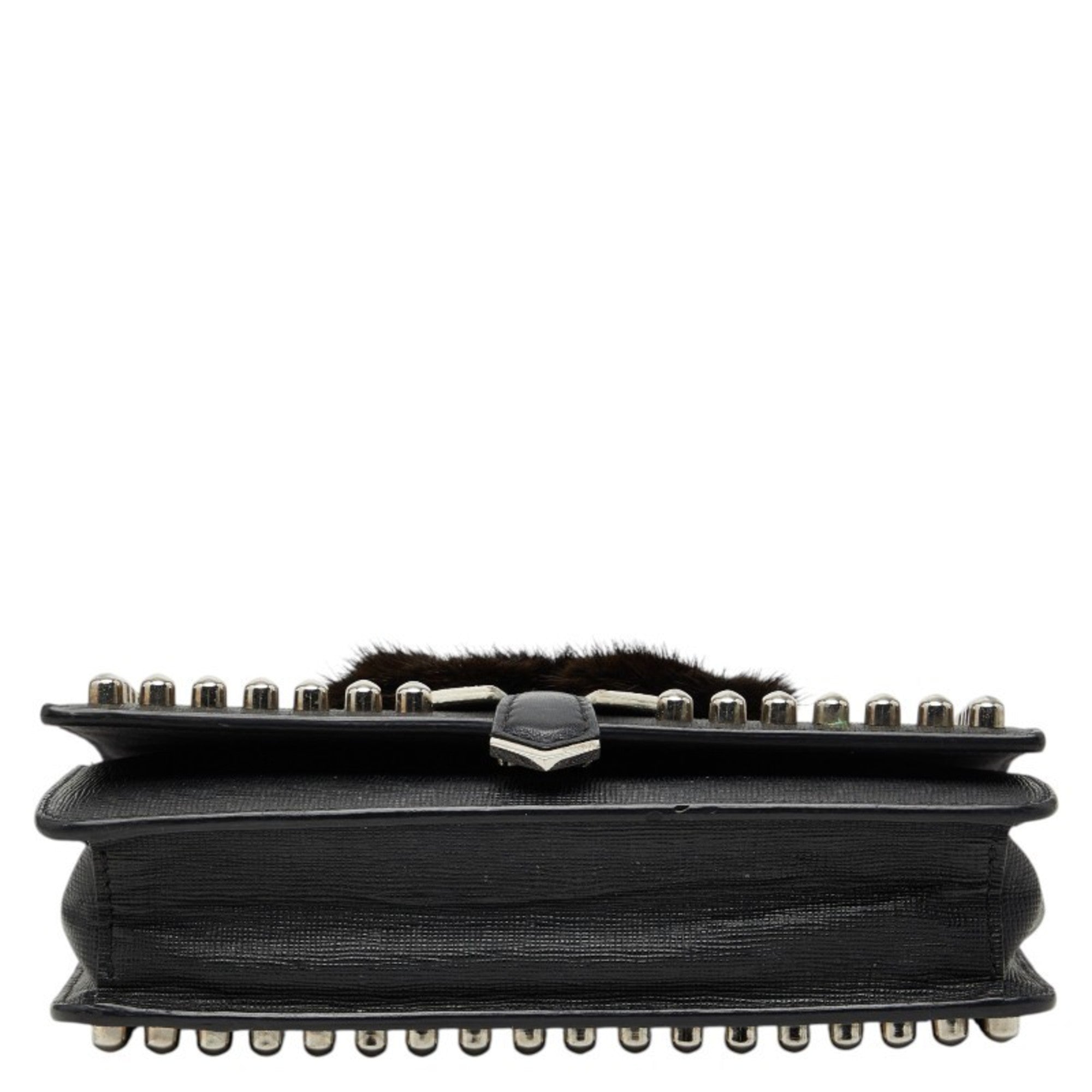 Fendi Black Leather Shoulder Bag (Pre-Owned)