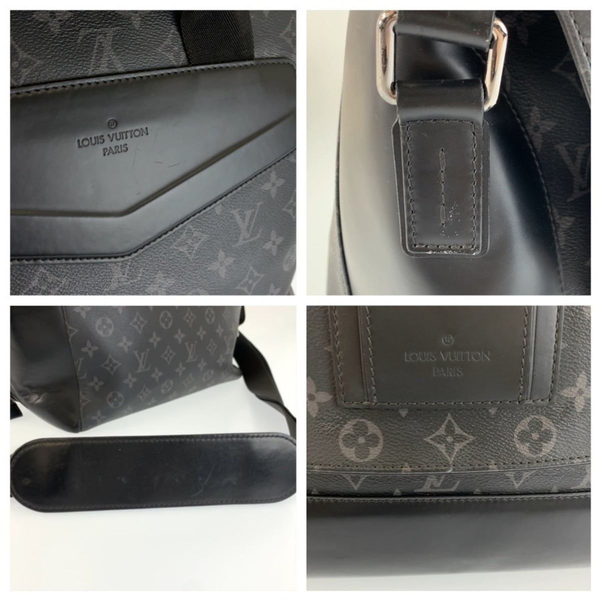 Louis Vuitton Black Monogram Eclipse Messenger Bag Shoulder Bag (Pre-Owned)