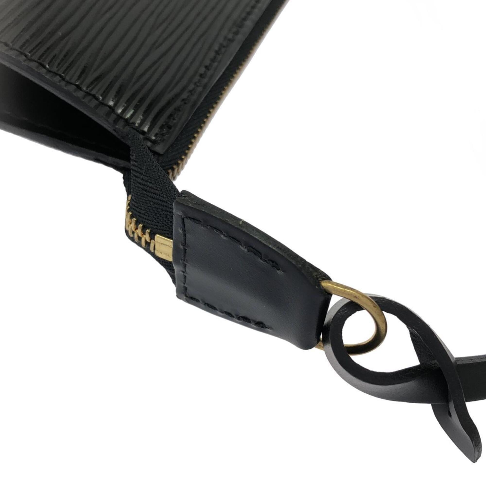 Louis Vuitton Black Leather Pochette Pouch (Pre-Owned)