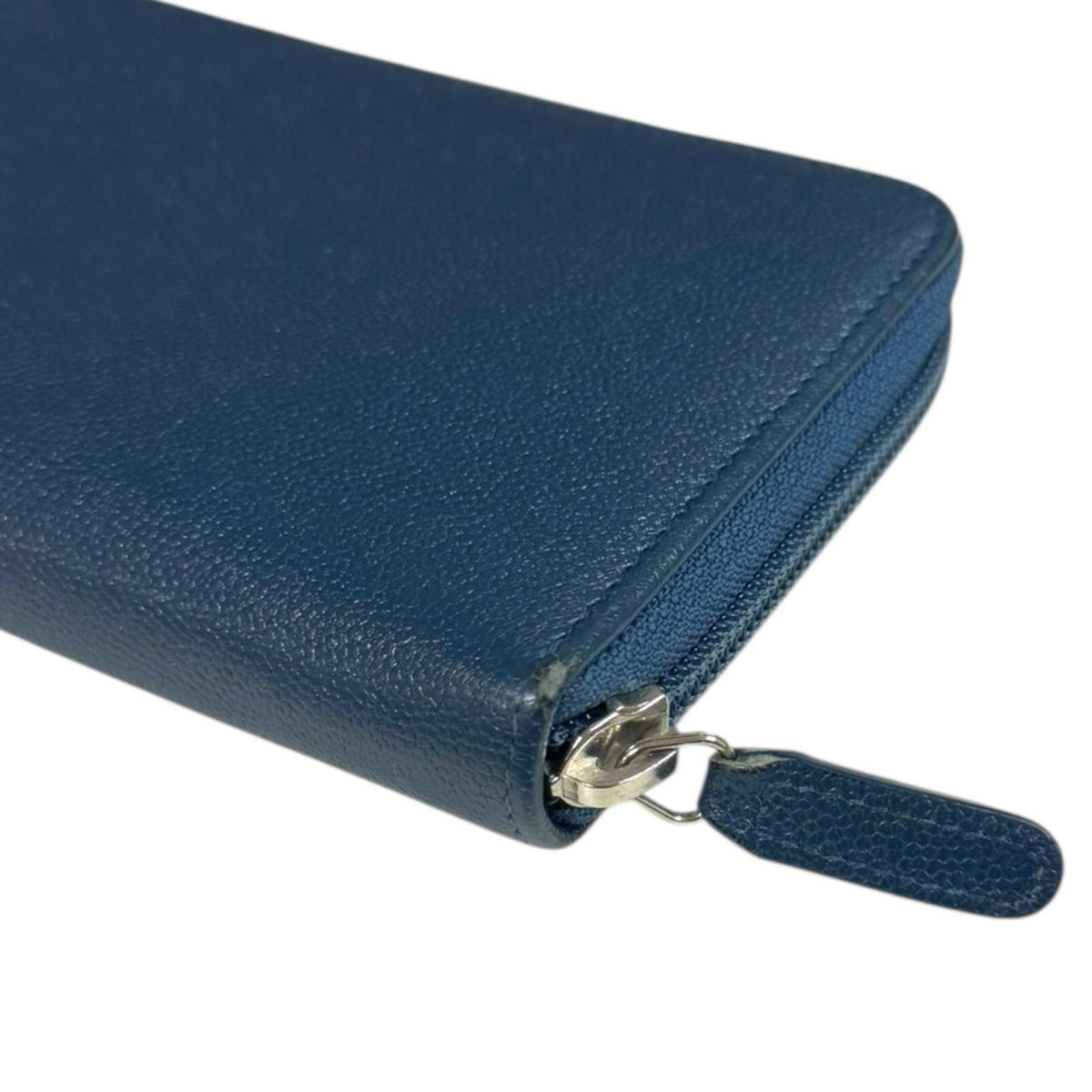 Chanel Blue Leather Long Wallet (Bi-Fold) (Pre-Owned)