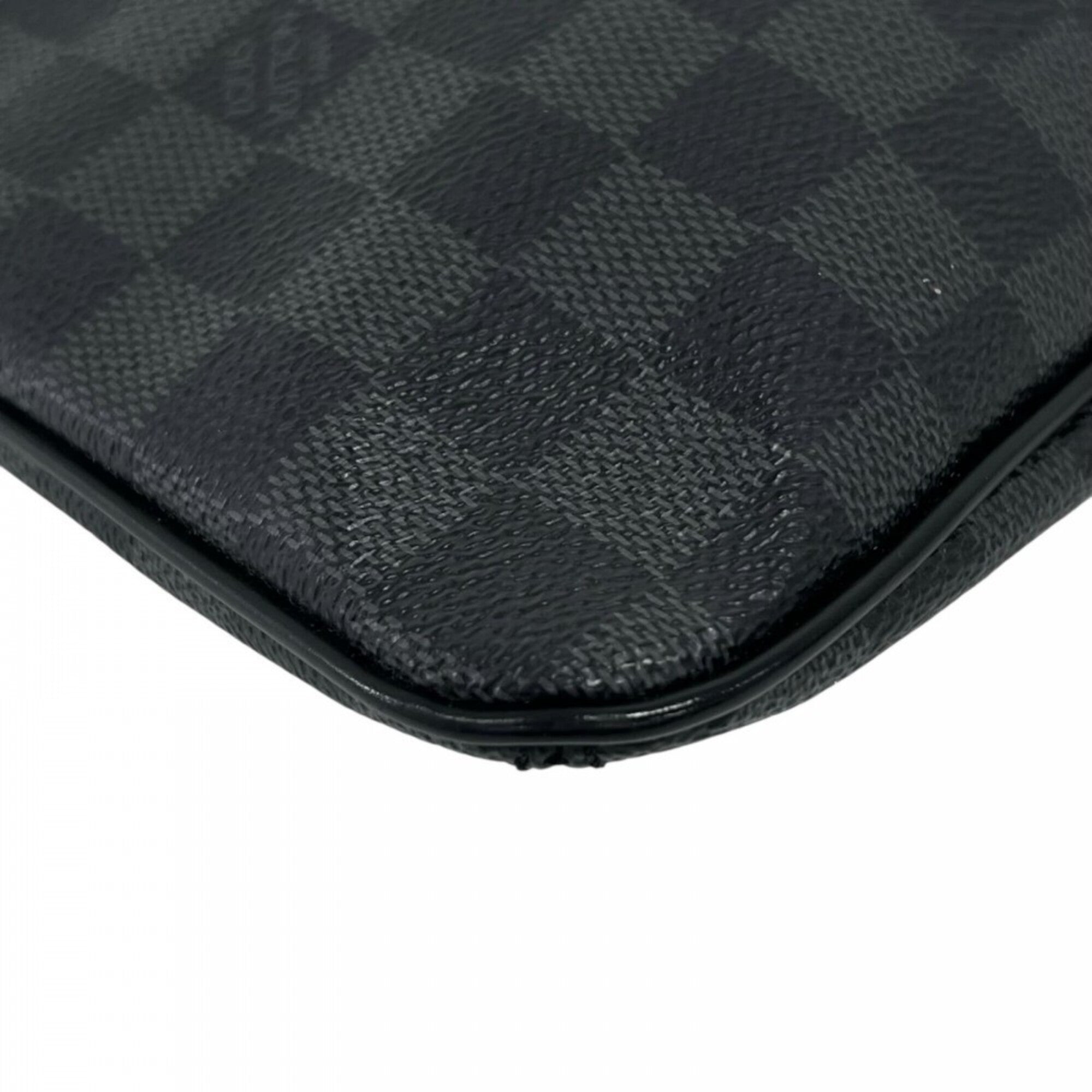 Louis Vuitton Black White Damier Graphite Shoulder Bag (Pre-Owned)