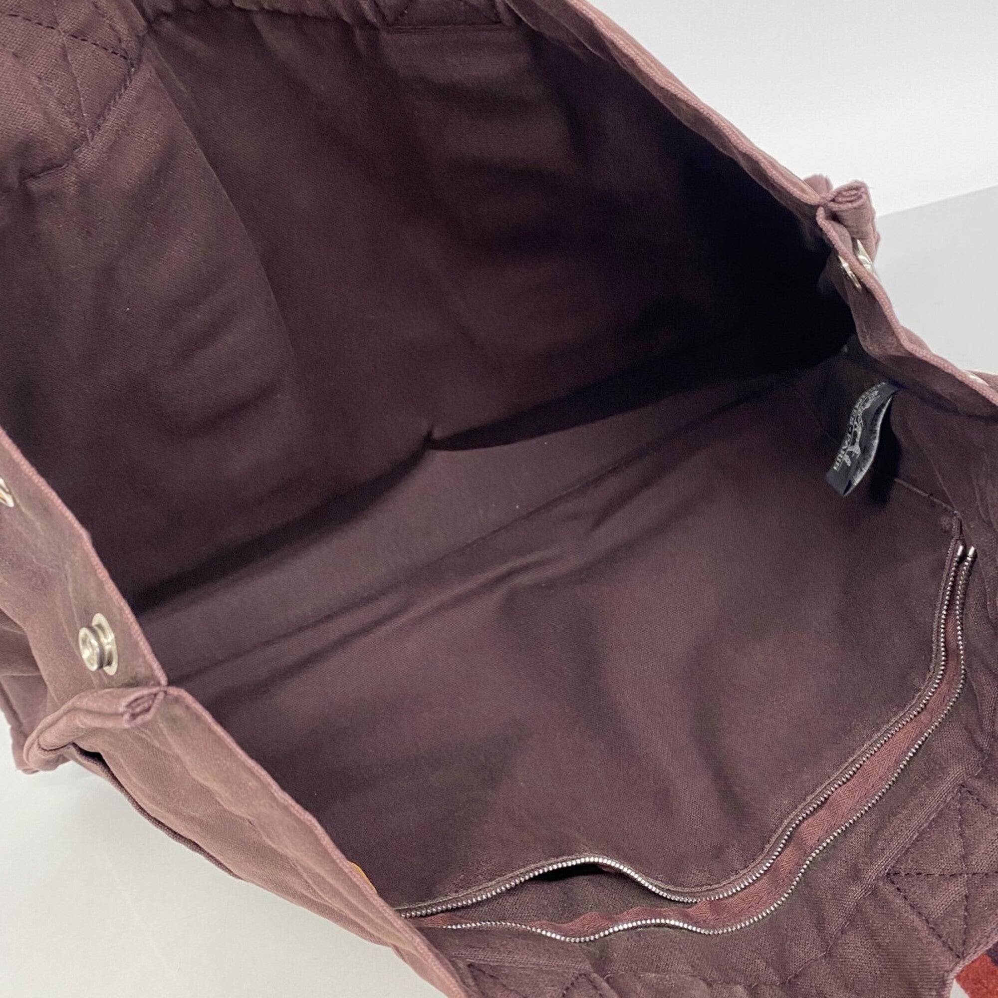 Hermes Bordeaux Canvas Tote Bag (Pre-Owned)