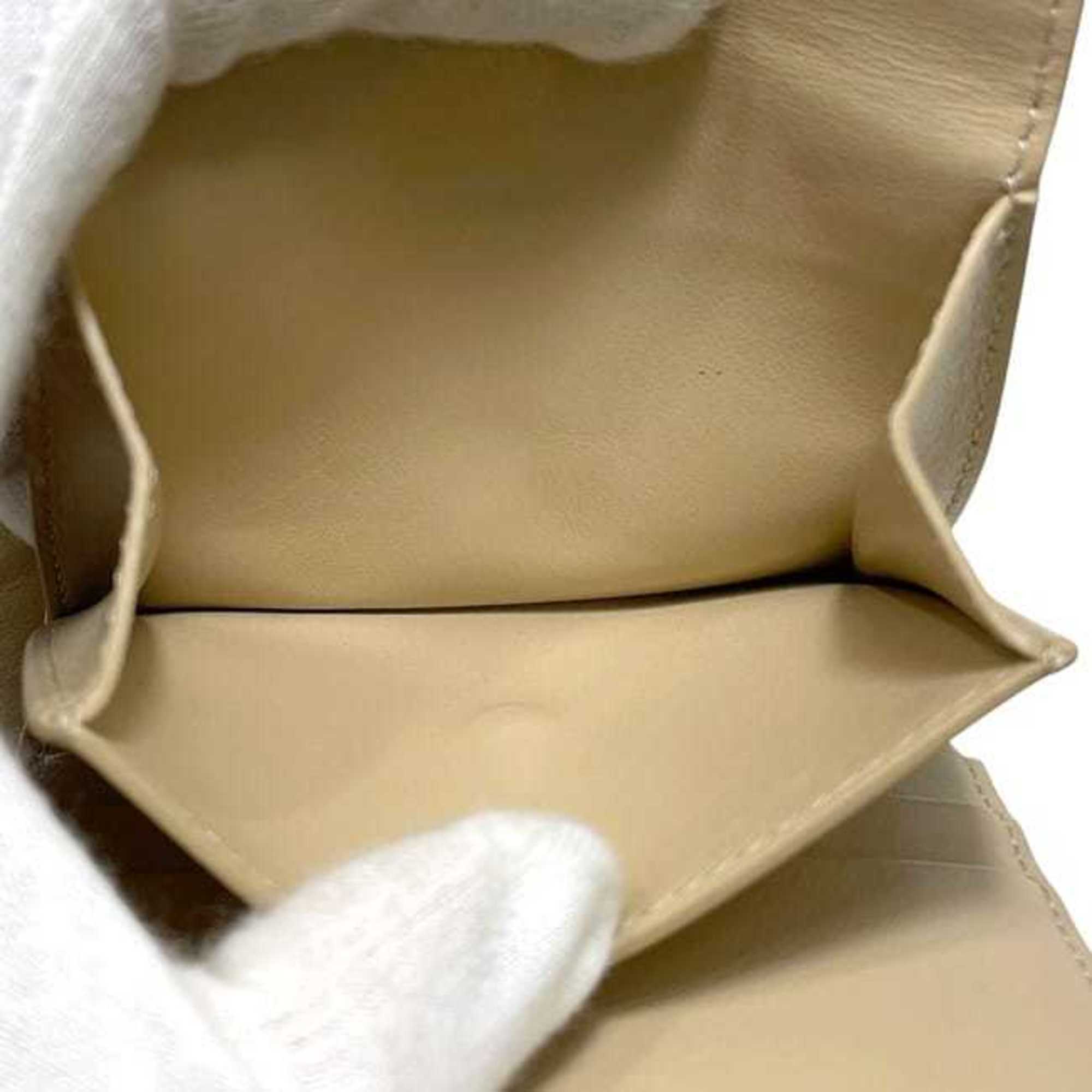 Celine Beige Leather Wallet (Tri-Fold) (Pre-Owned)