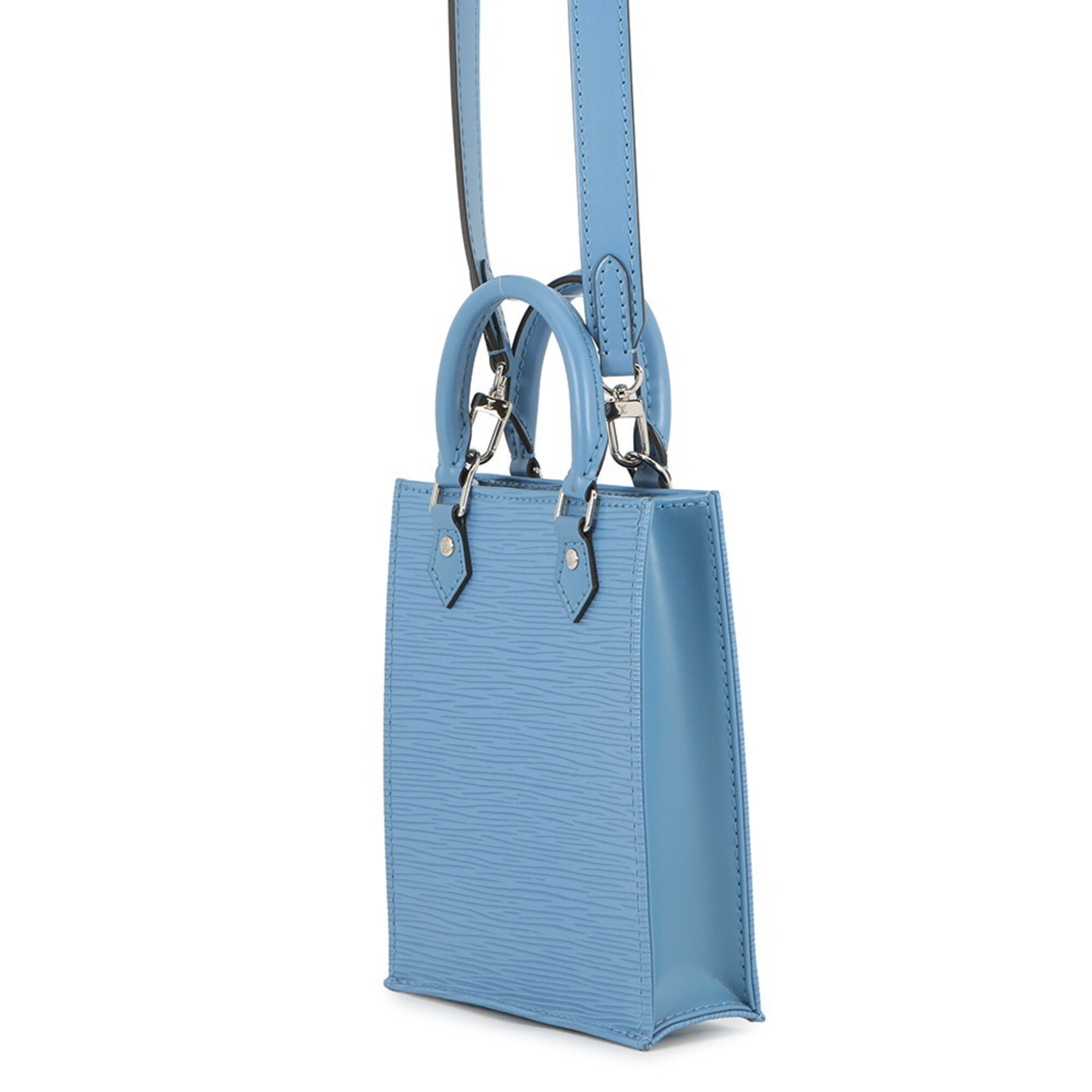 Louis Vuitton Epi Blue Epi Leather Handbag Shoulder Bag (Pre-Owned)