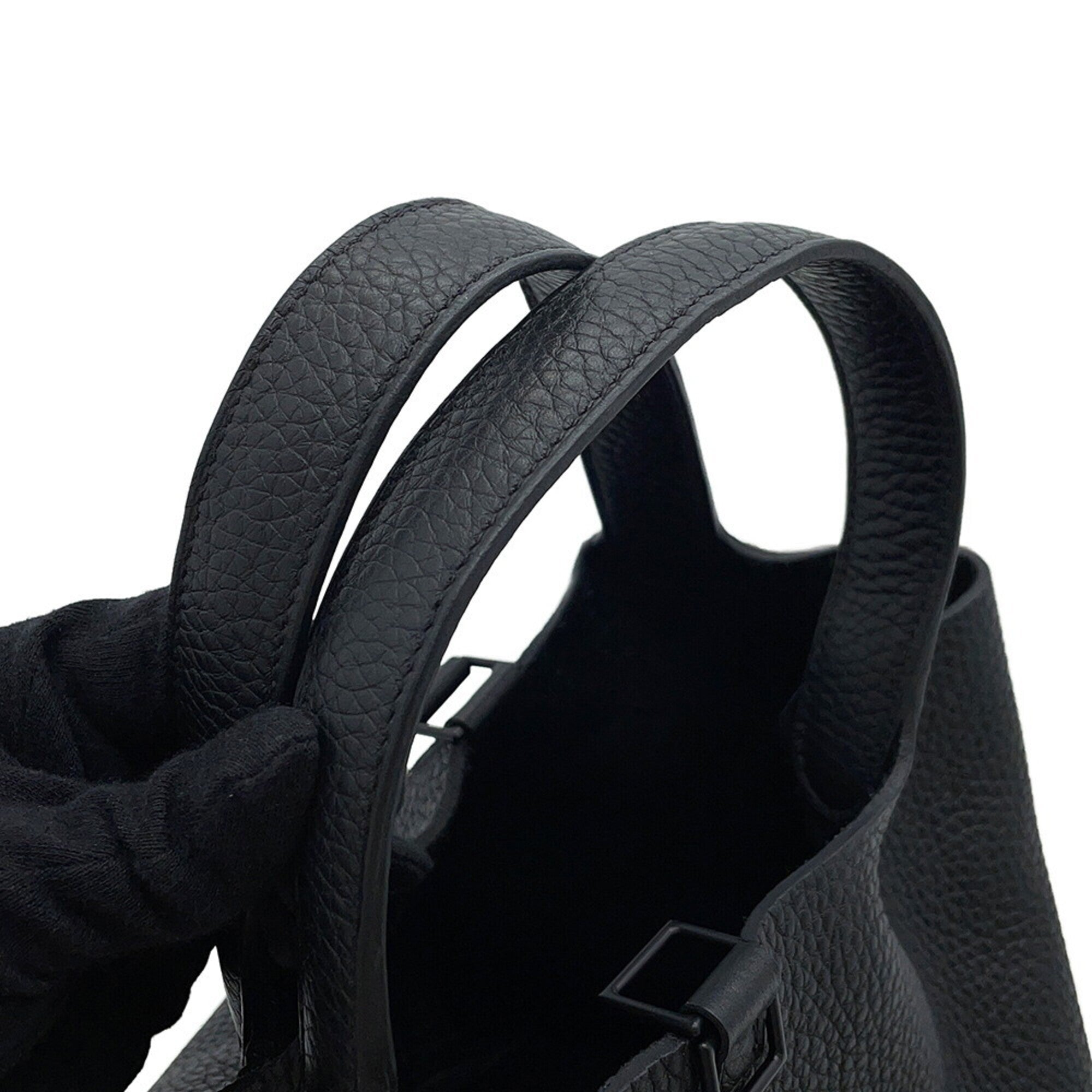 Hermes Picotin Black Taurillon Clemence Leather Handbag (Pre-Owned)