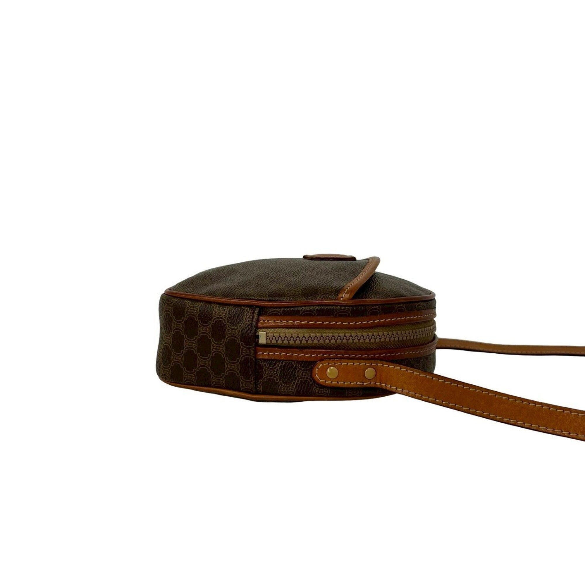 Celine Brown Leather Pvc Pochette Shoulder Bag (Pre-Owned)