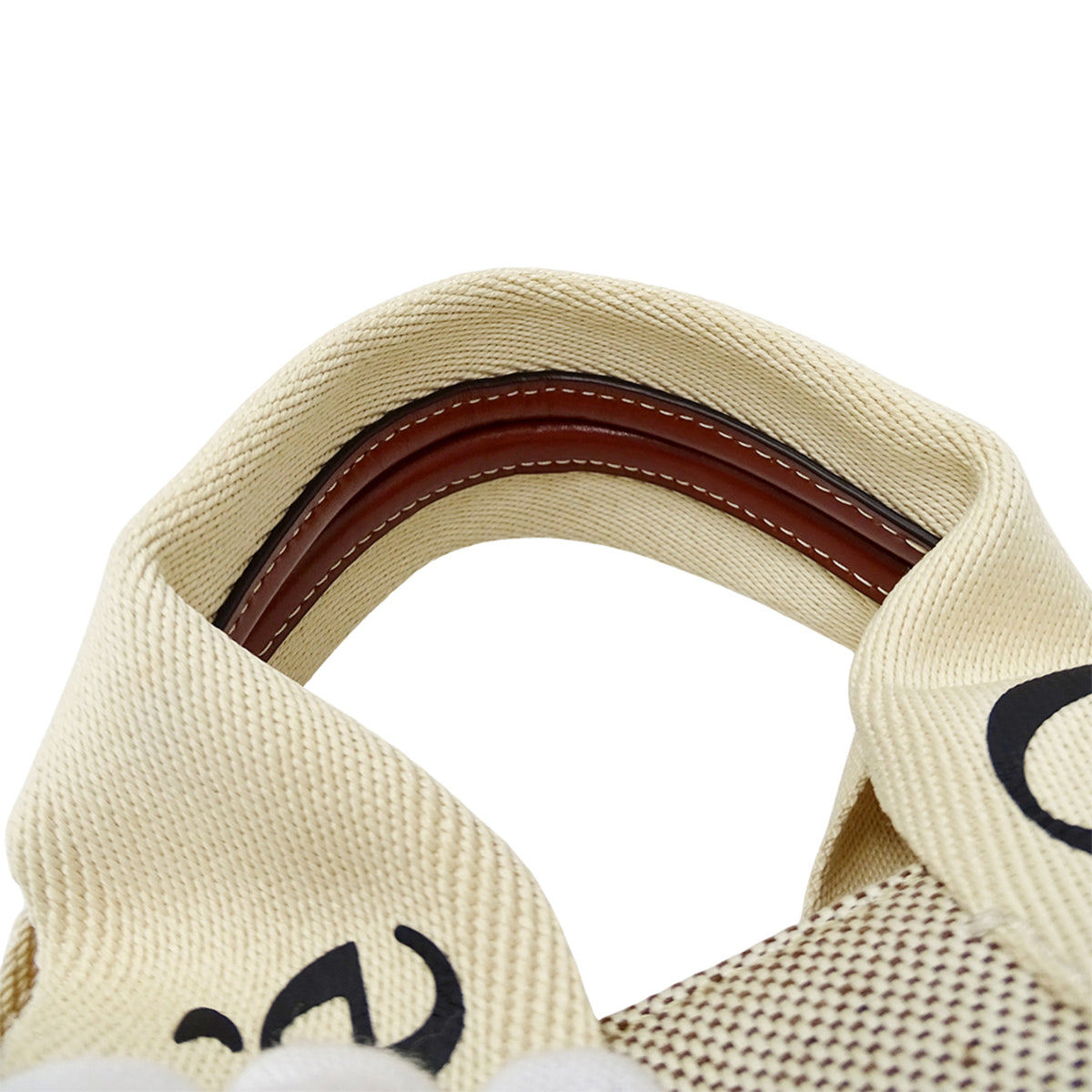 Chloé Beige Brown Canvas Handbag Shoulder Bag Tote Bag (Pre-Owned)