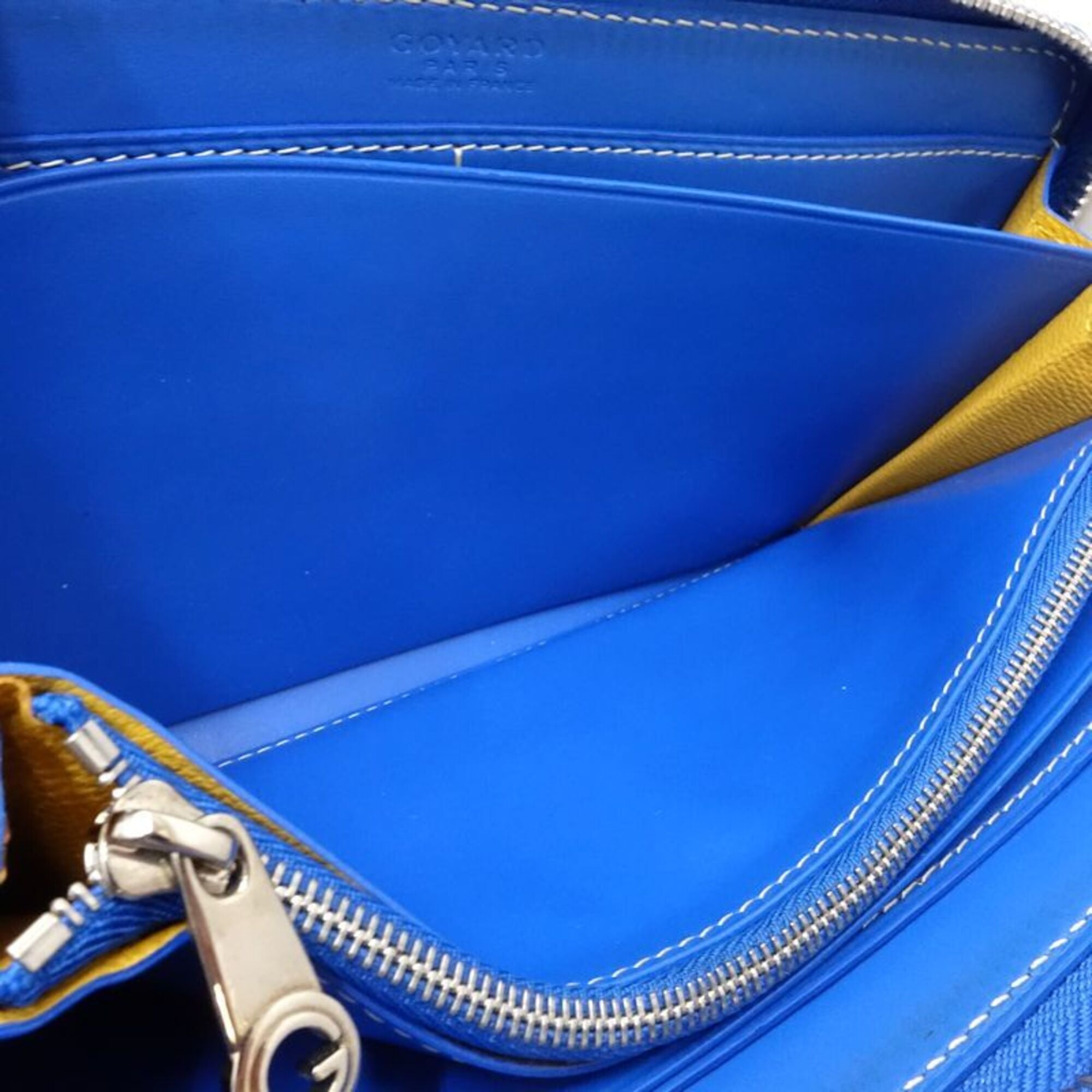 Goyard Sky Blue Leather Long Wallet (Bi-Fold) (Pre-Owned)