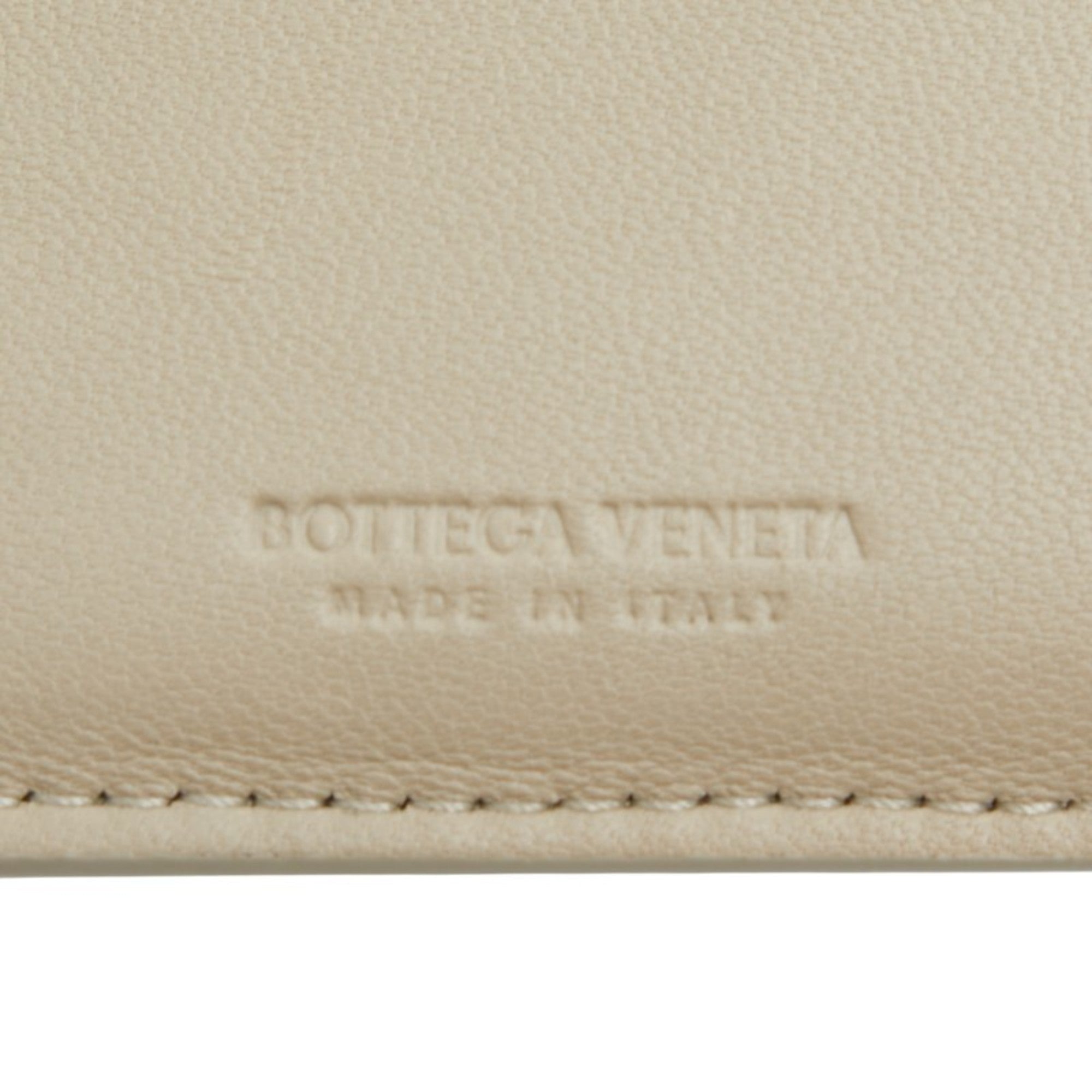 Bottega Veneta Beige Leather Wallet (Bi-Fold) (Pre-Owned)