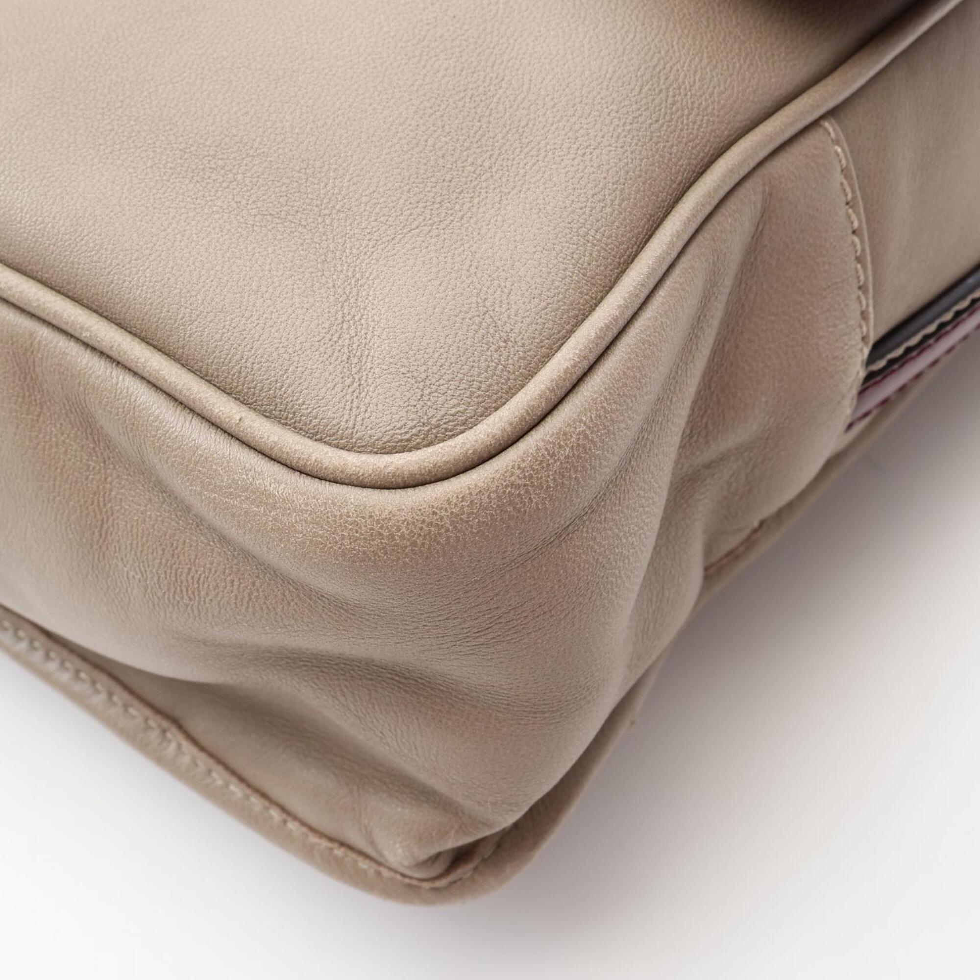 Loewe Beige Leather Handbag Shoulder Bag (Pre-Owned)