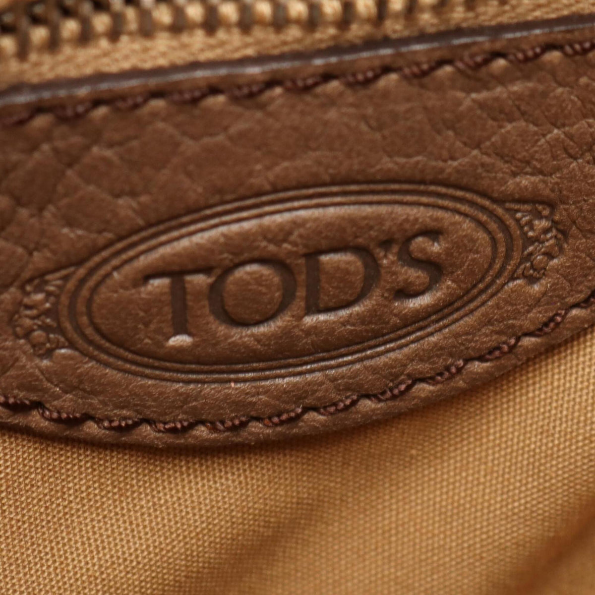 Tod's Gray Leather Handbag Tote Bag (Pre-Owned)