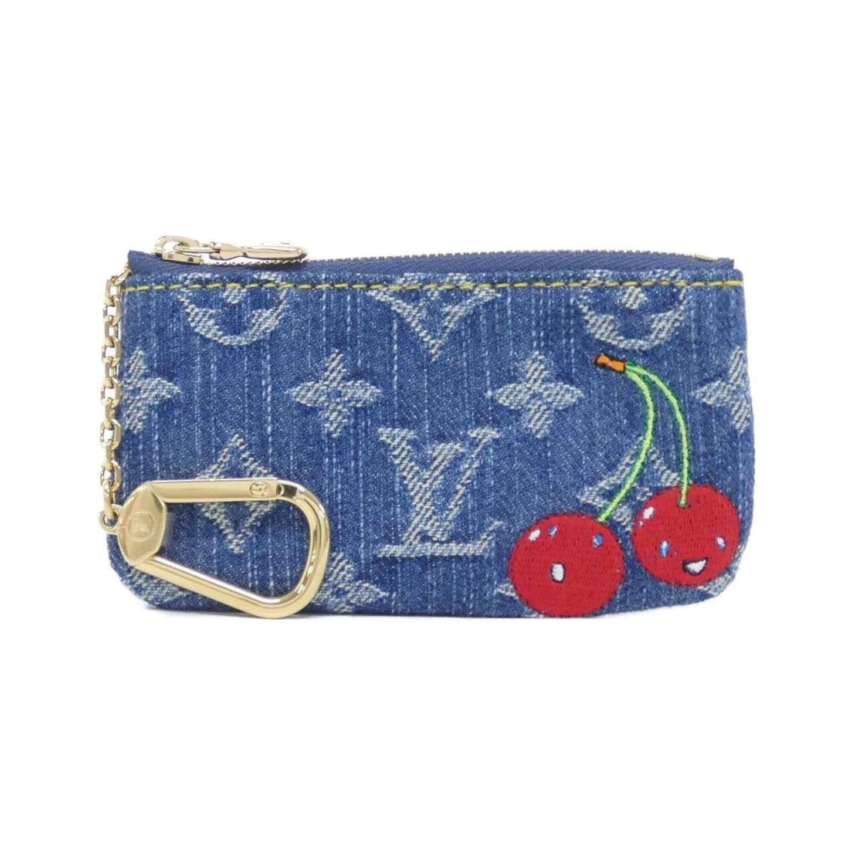Louis Vuitton Blue Denim Coin Purse/Coin Case (Pre-Owned)